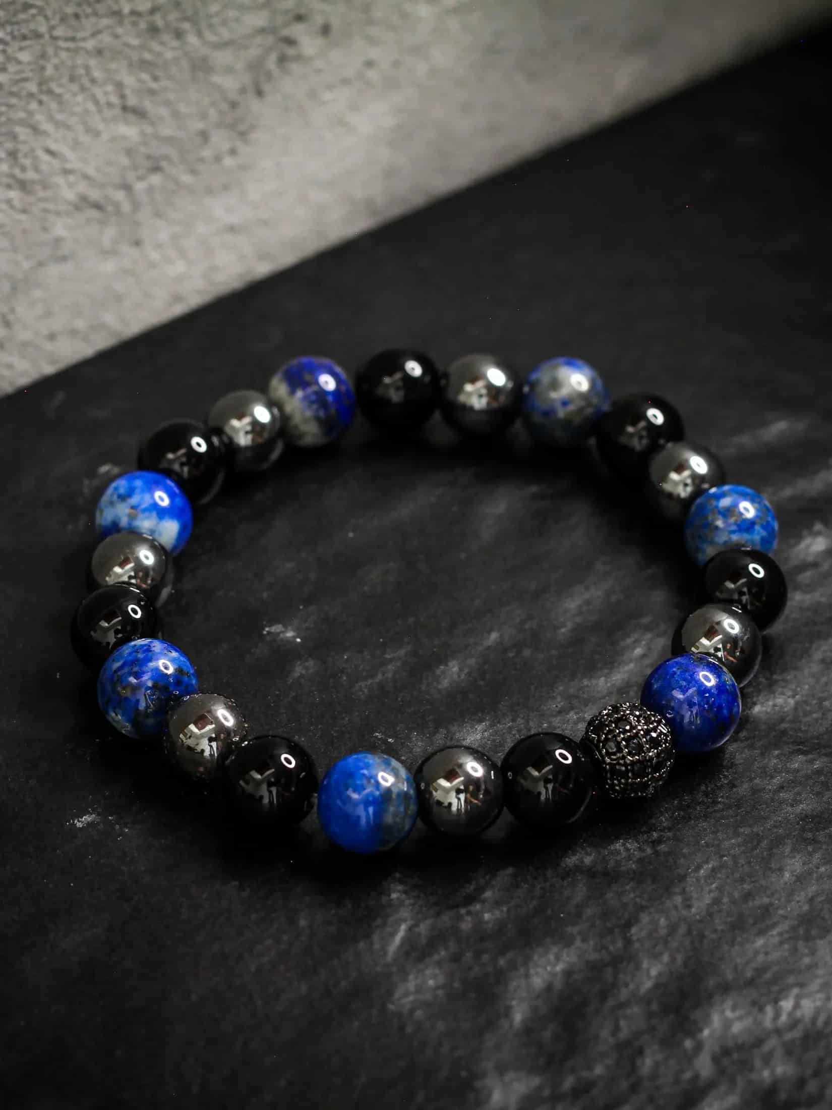 Brazalete Tayrona Lapislázuli 8mm - miniatura 2