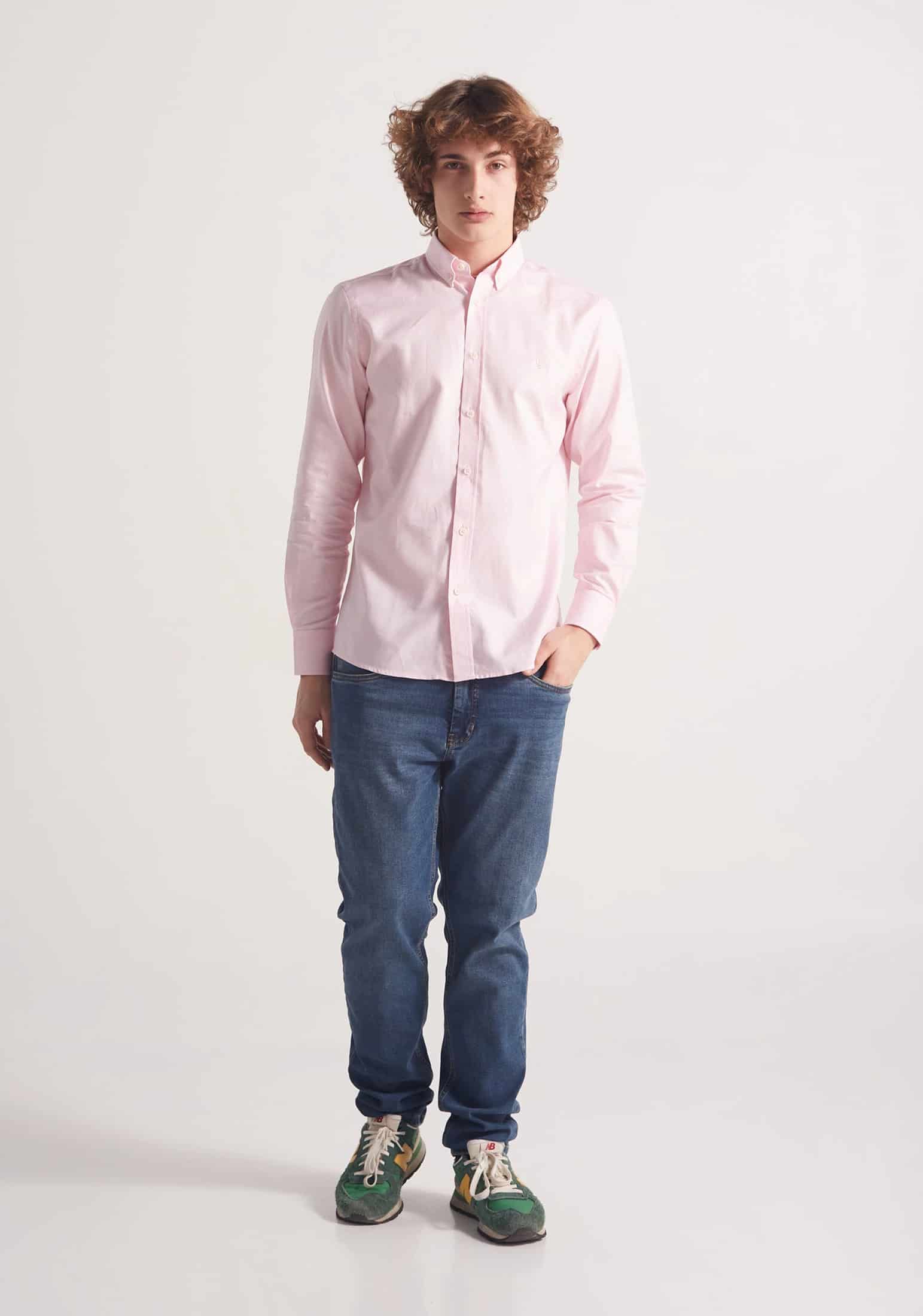 Camisa Whitman Rosada Cuello Button Down - miniatura 3