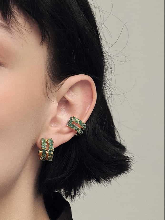 Aretes Mosaico Squared Hoops Mini - miniatura 2