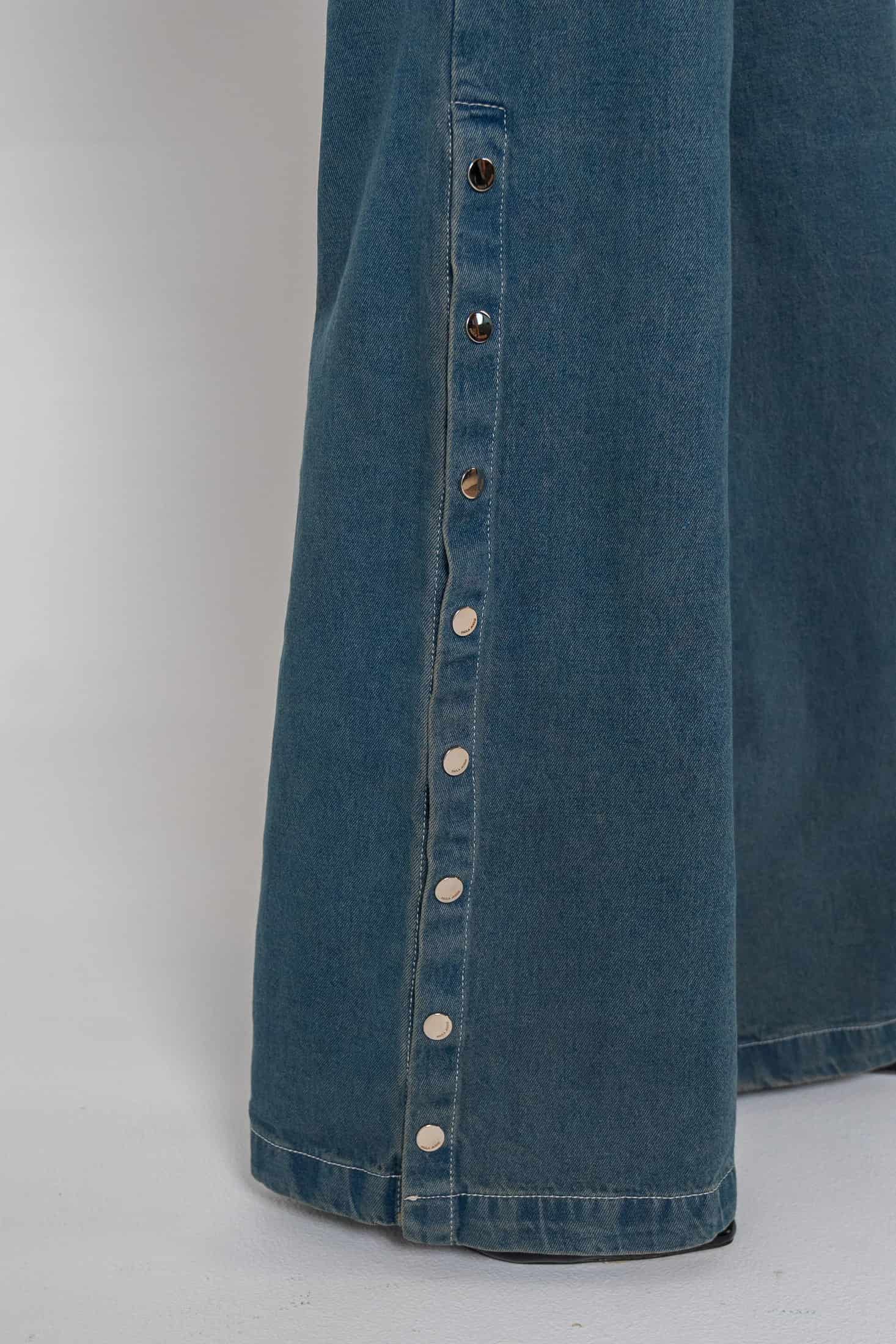 Blue Side Buttons Jeans - miniatura 3