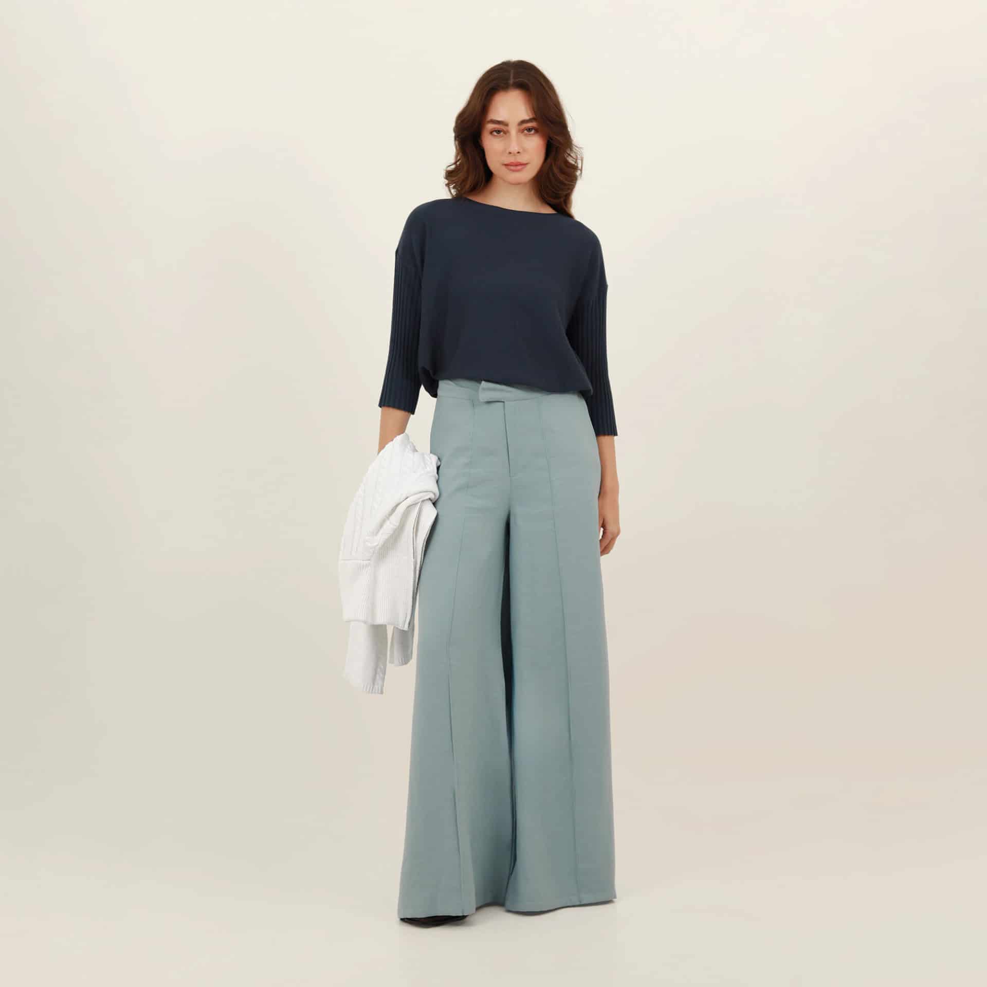 Pantalón ancho con alforzas - miniatura 7