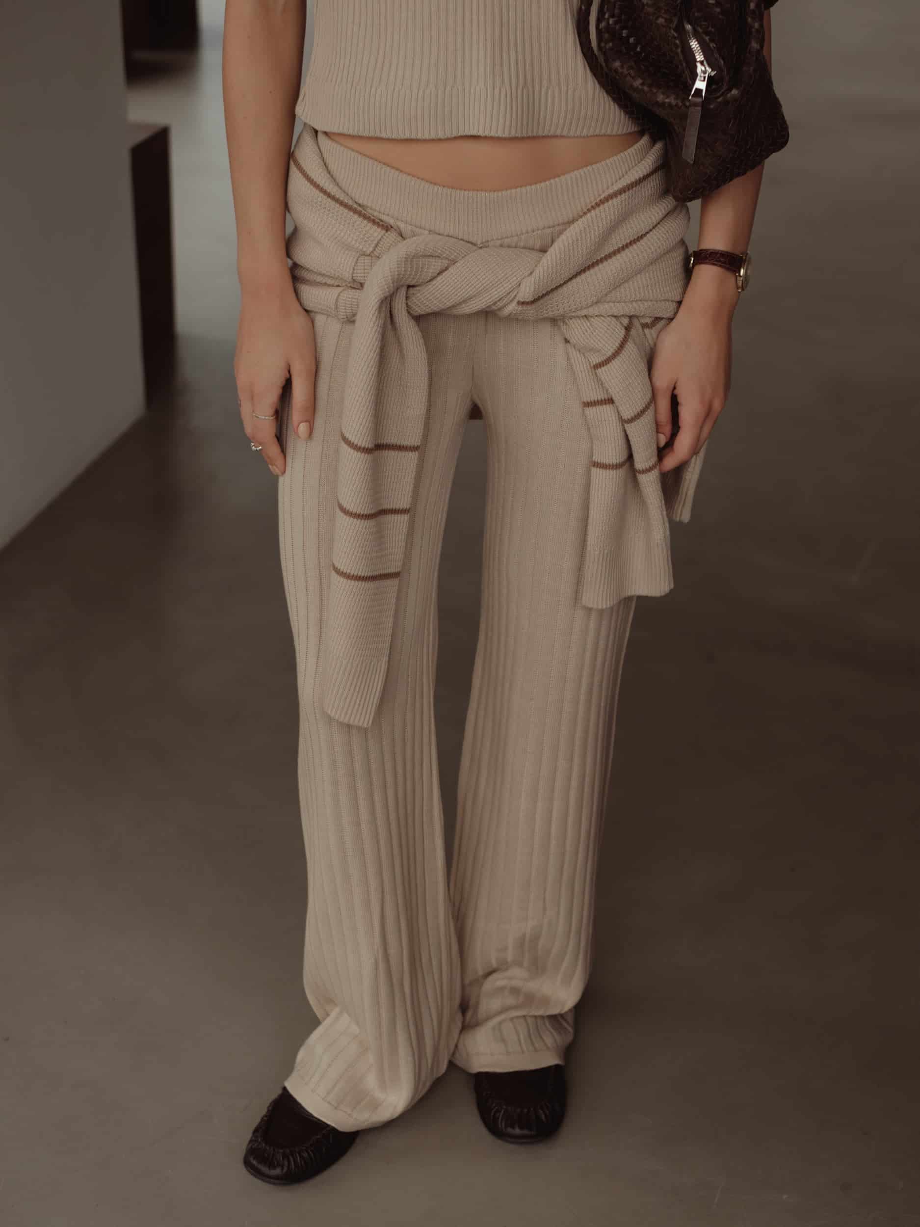 SAUNA KNIT PANTS - NATURAL - miniatura 4