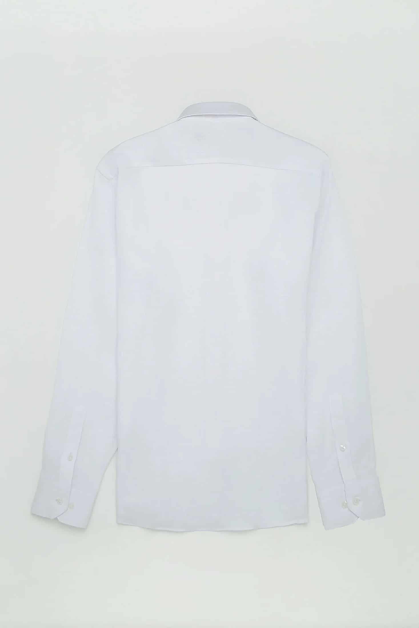 Camisa Button Under Lino Blanco - miniatura 5