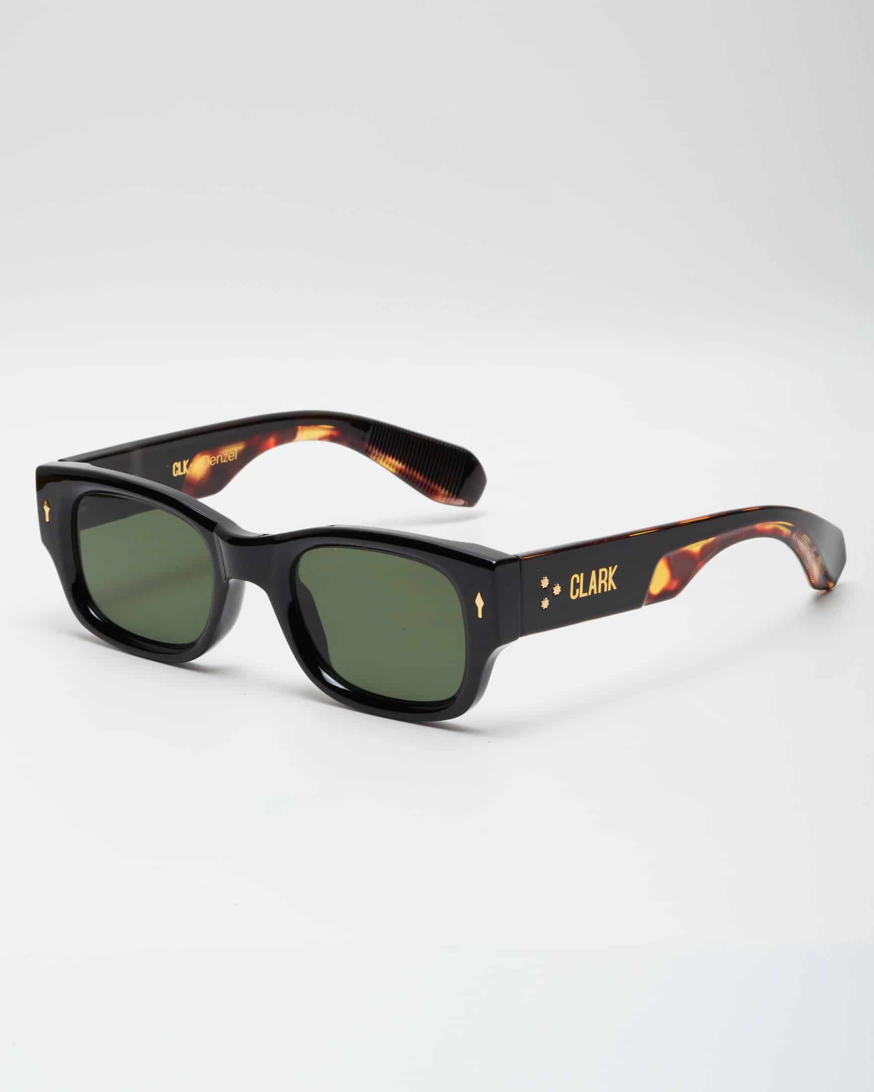 DENZEL SUNGLASSES - BLACK CAREY/GREEN - miniatura 1