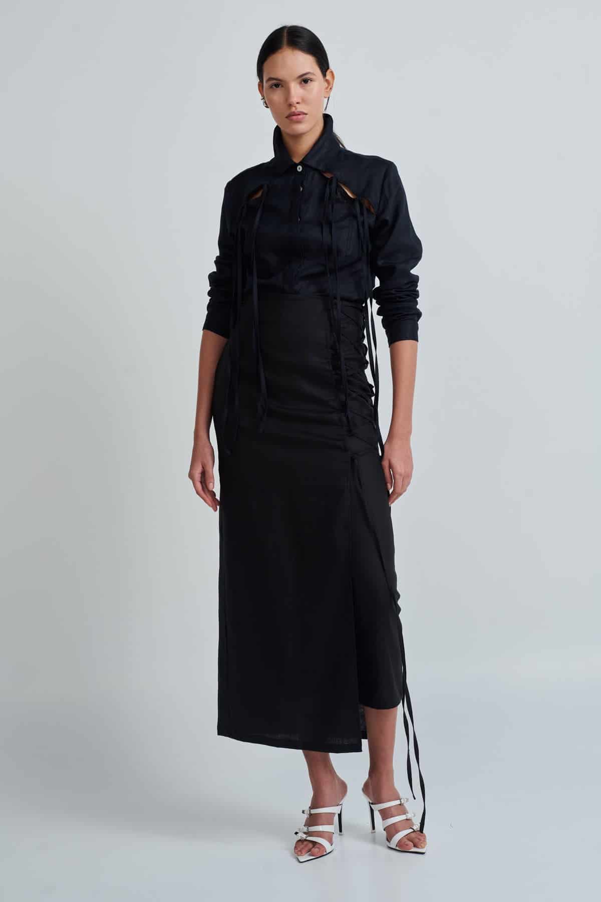 OLINDA SKIRT BLACK - miniatura 2
