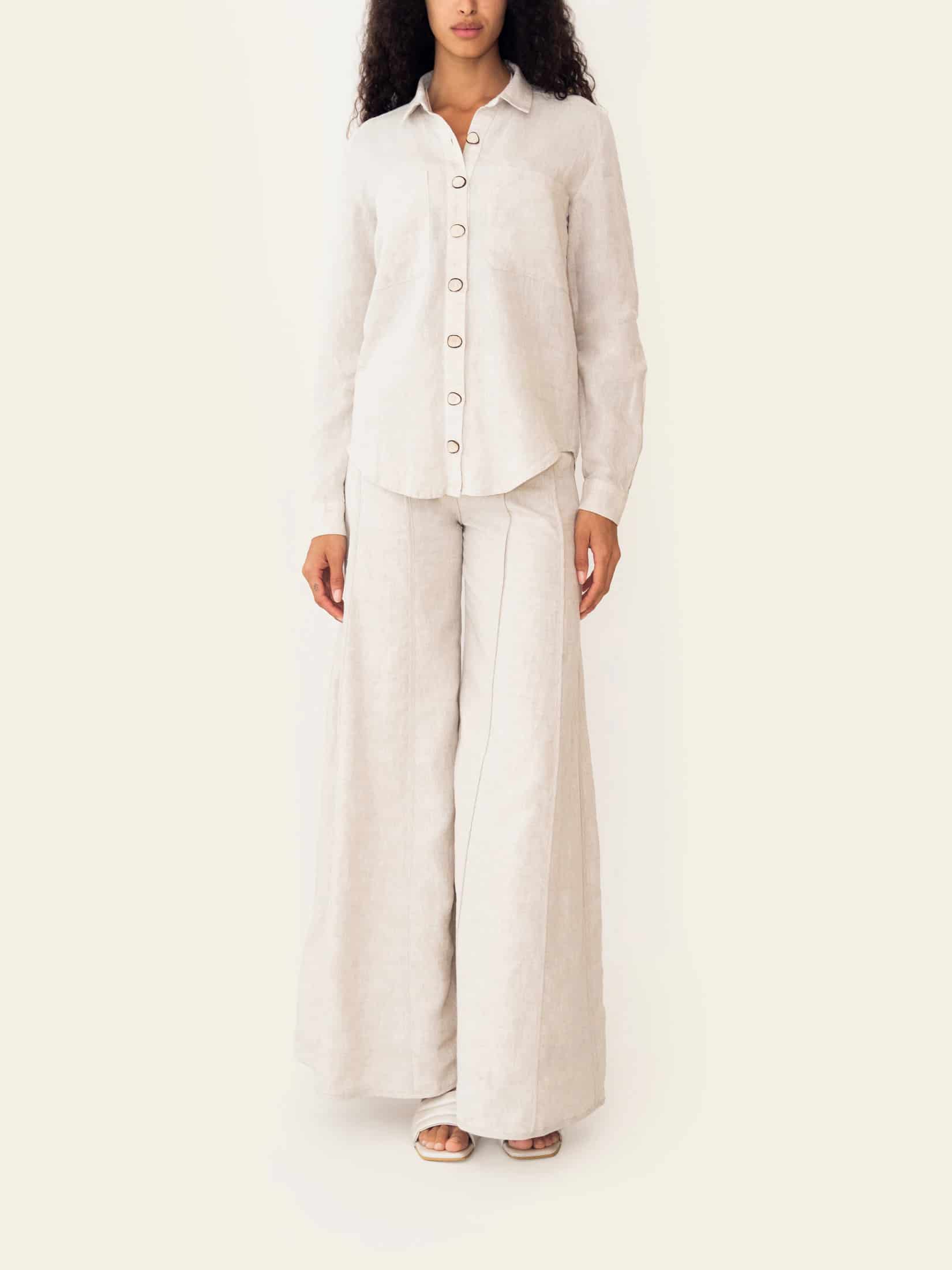 MALI SHIRT BEIGE MELANGE - miniatura 2