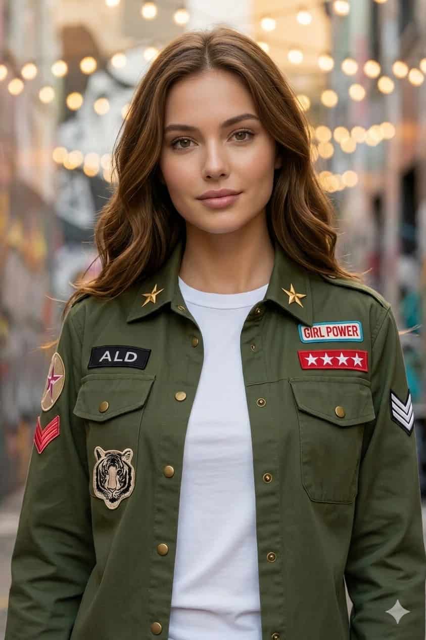 SOBRECAMISA MILITAR GIRL POWER - miniatura 2
