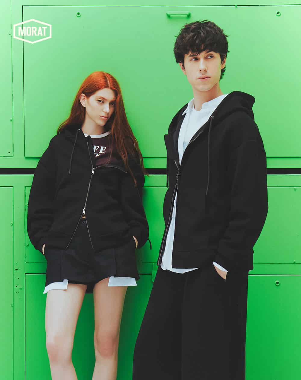 Buzo tipo hoodie negro unisex GEF | MORAT - miniatura 1