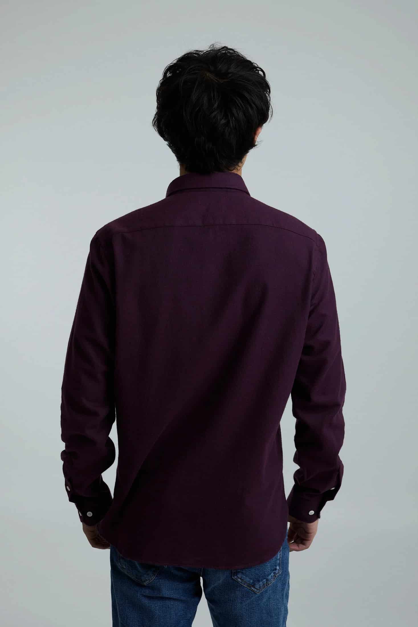 Camisa twill vinotinto - miniatura 2