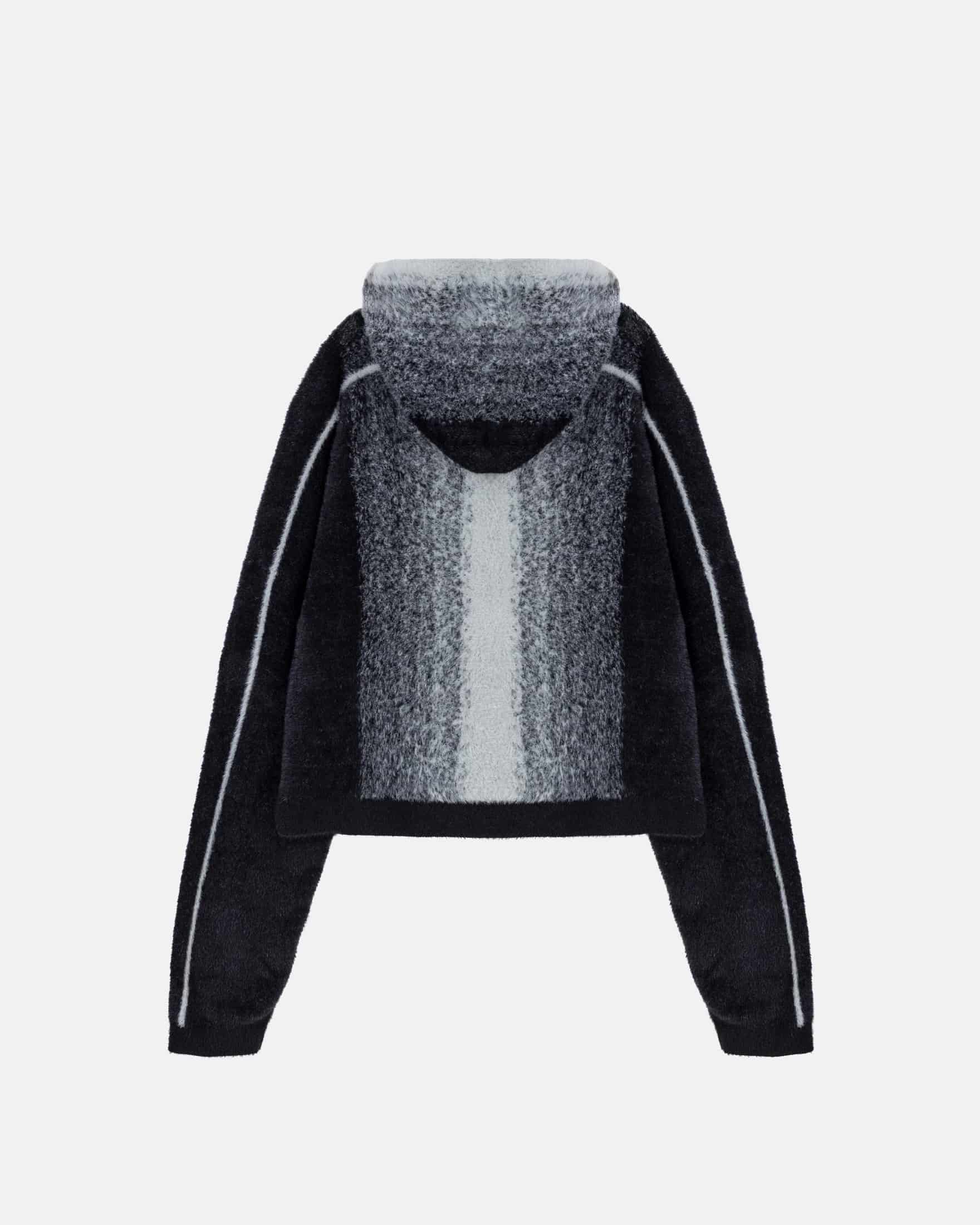 Basics Knit Zip Up Hoodie Bone/Black - miniatura 3