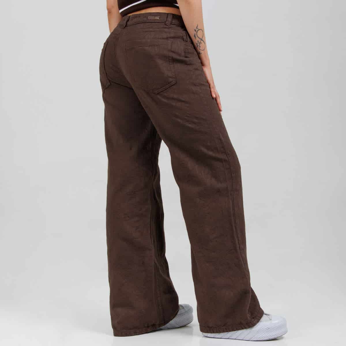 Jean Wide Leg Cafe Ax-3103 Rigido - miniatura 3