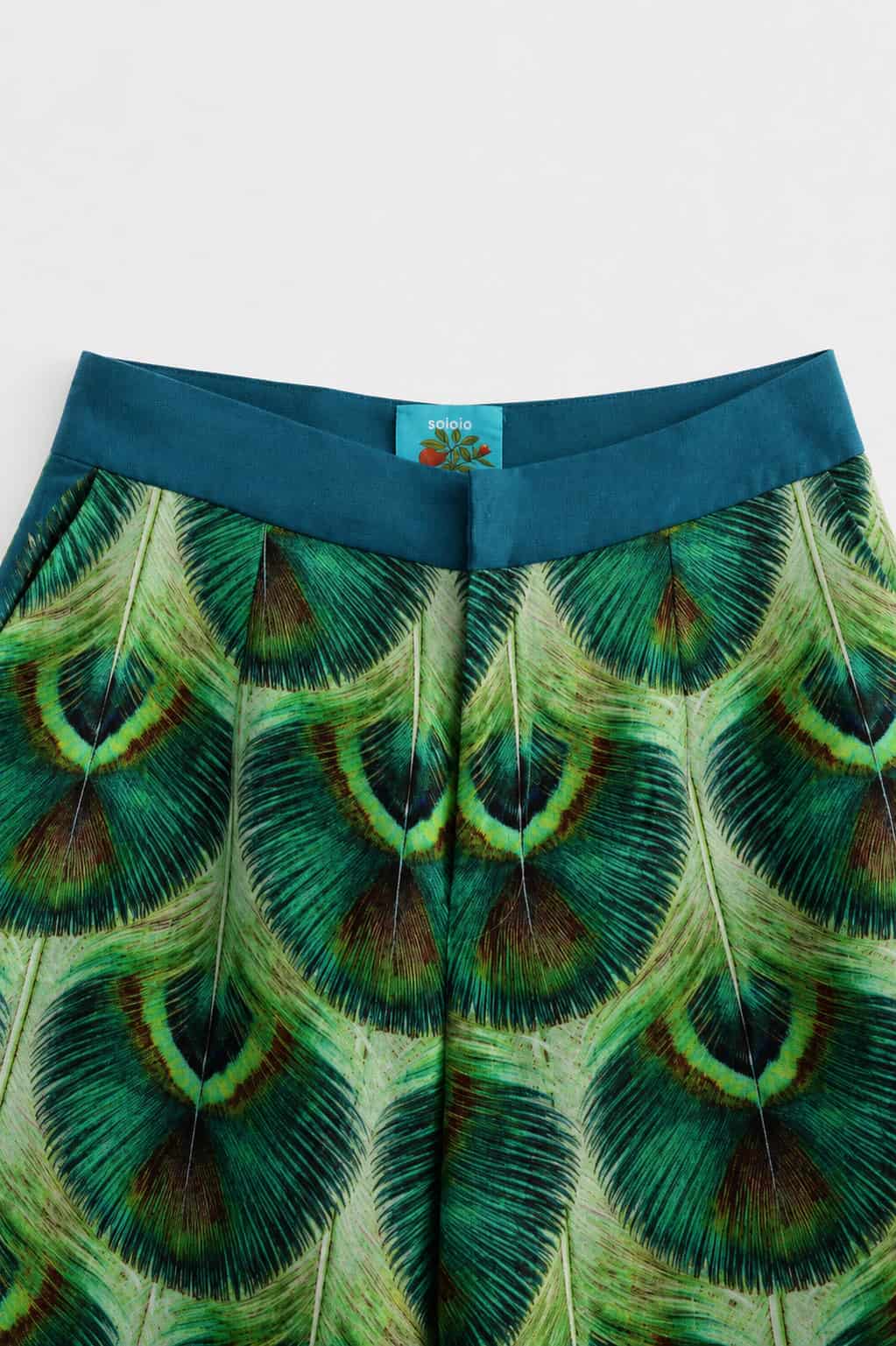 Women's Iridis linen trousers green - miniatura 4