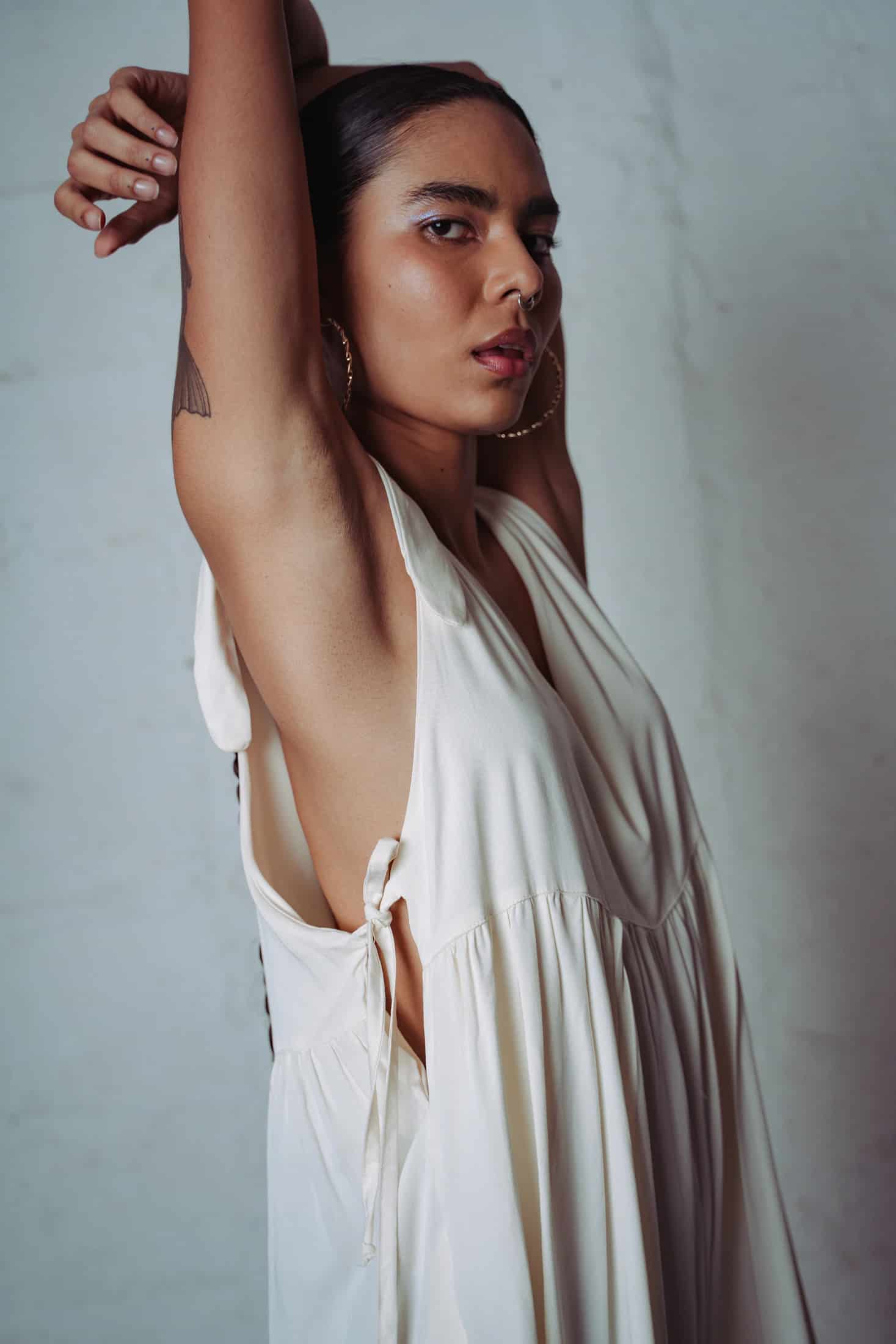 Jumpsuit Flowy Off White - miniatura 3