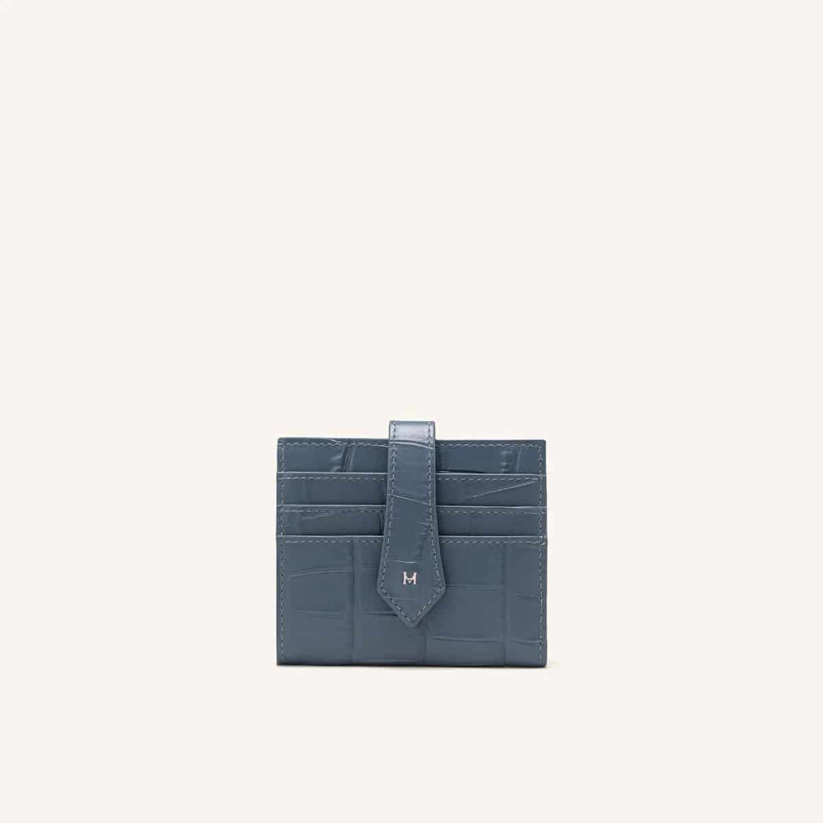 Tarjetero Broche Con Compartimiento Azul Siena - miniatura 1