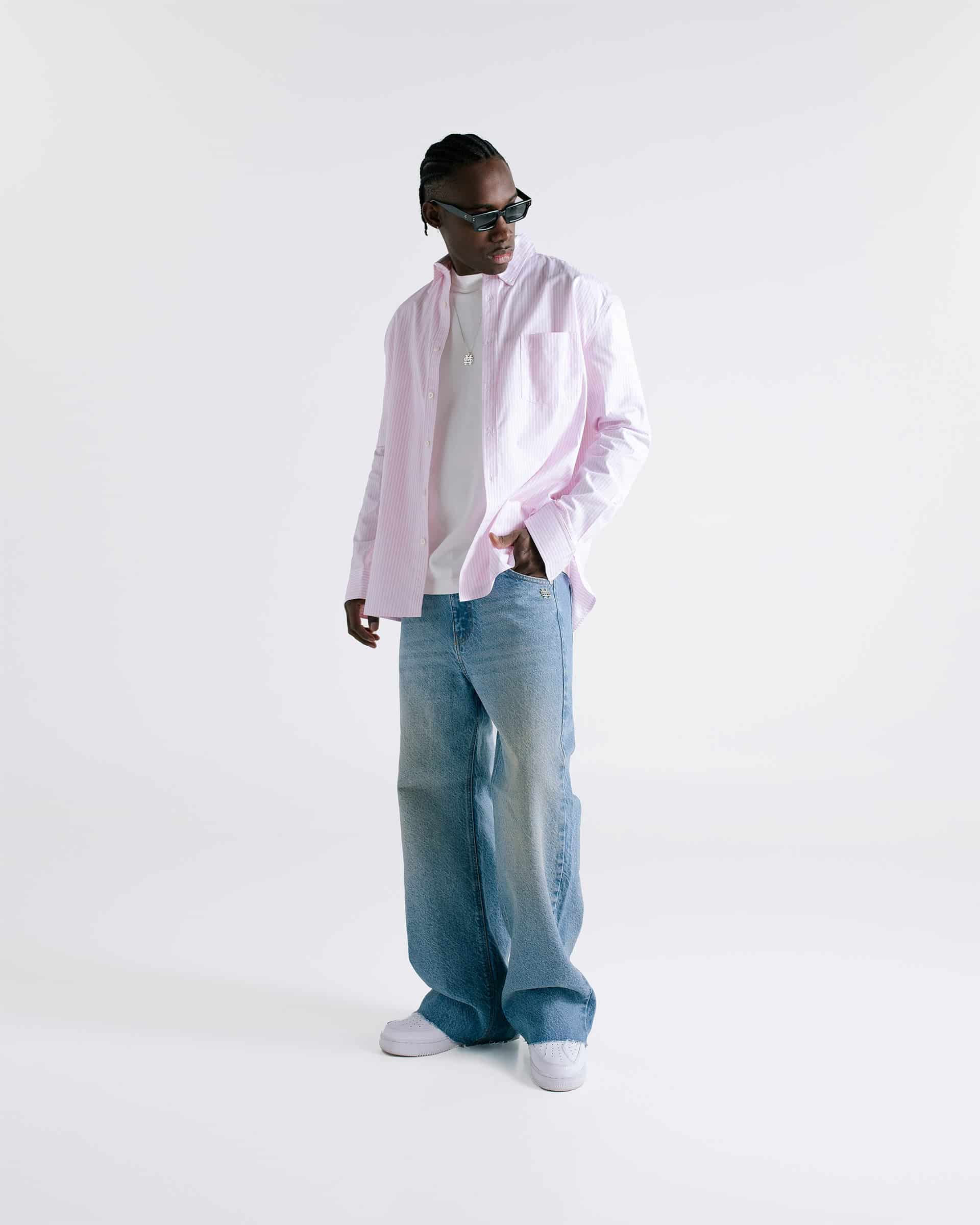 Pinstripe Shirt - Baby Pink - miniatura 7