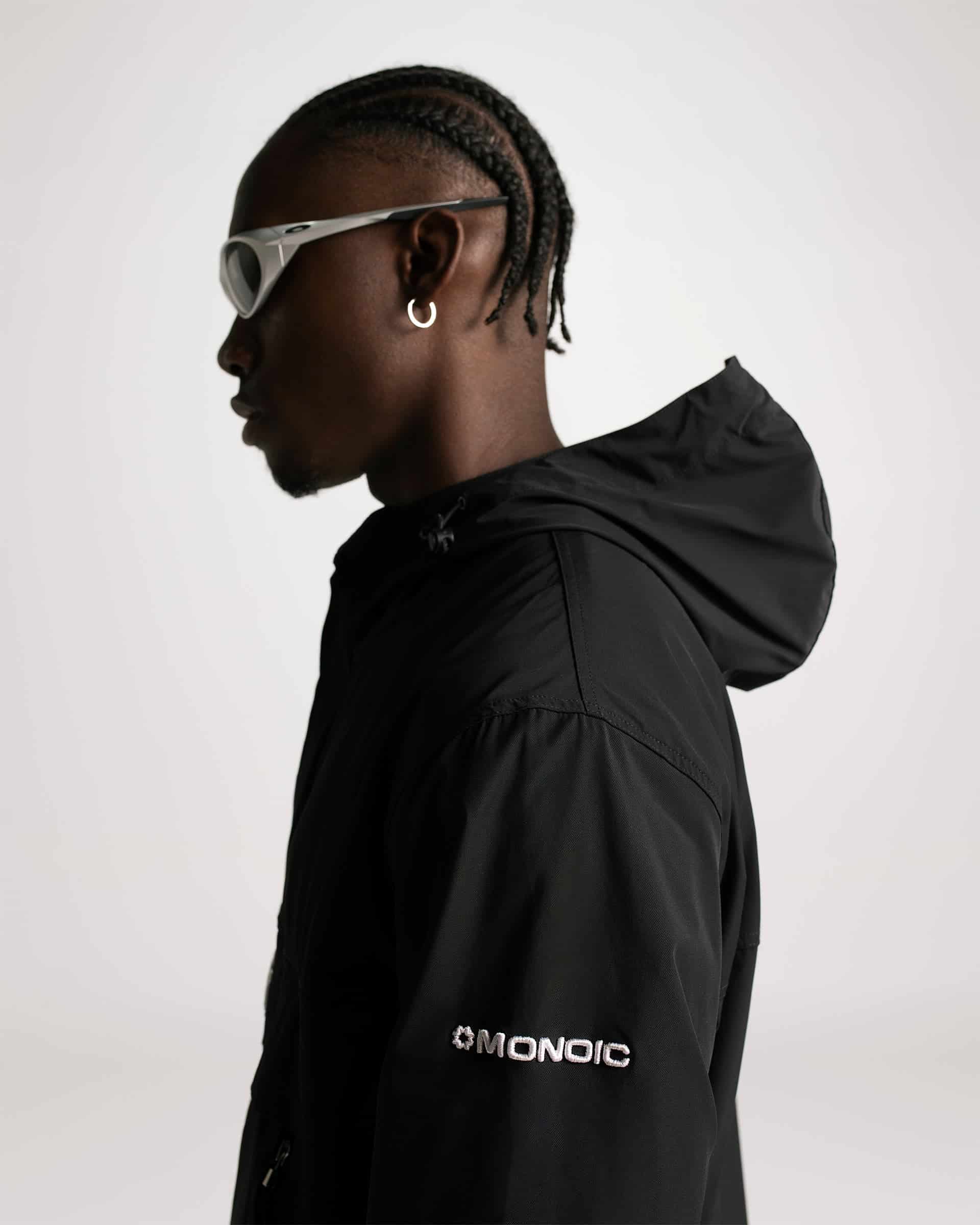 Monoic Windbreaker Jacket - Negro Oscuro - miniatura 6