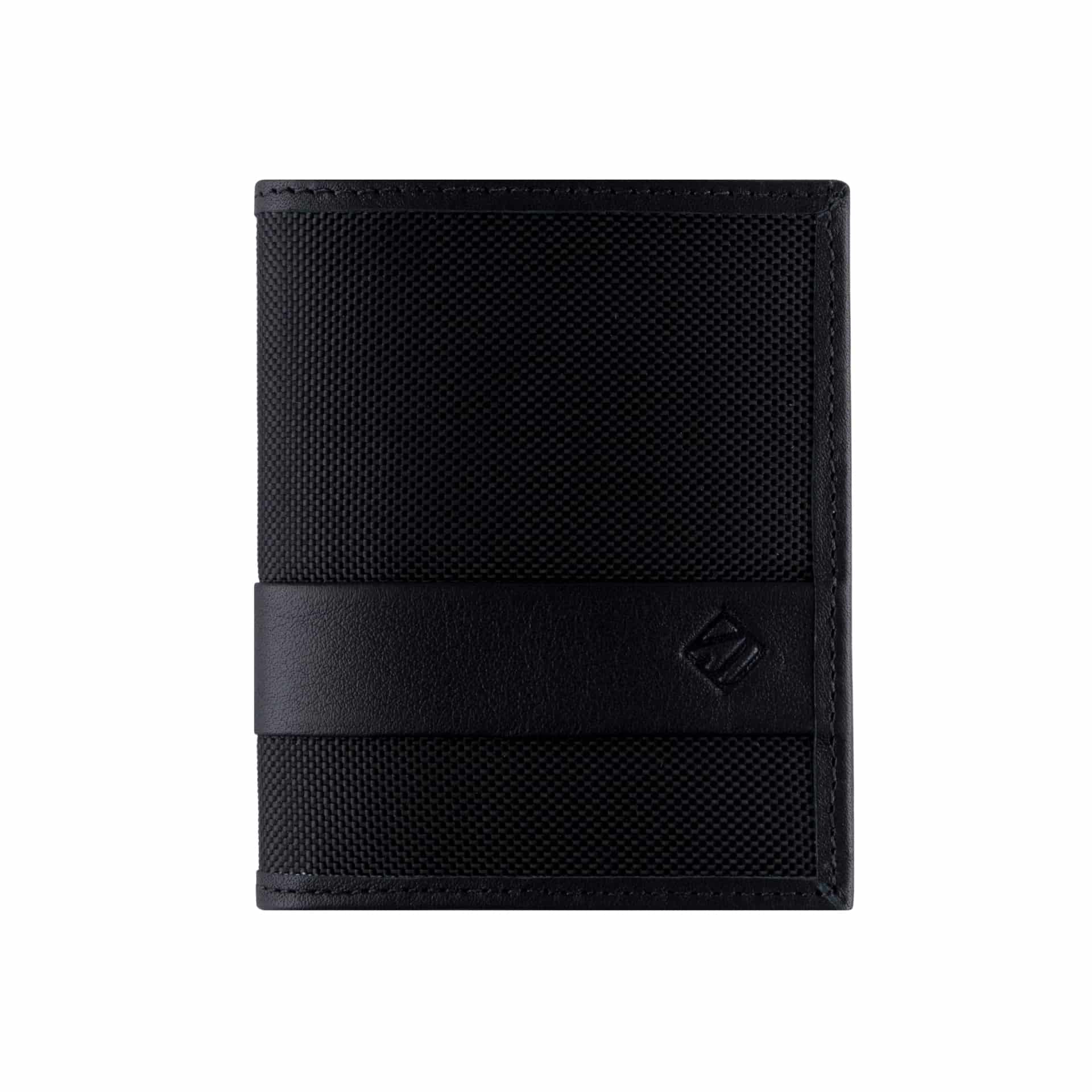Billetera Compact de Lona (Negra) — Con Grabado de Iniciales - miniatura 1