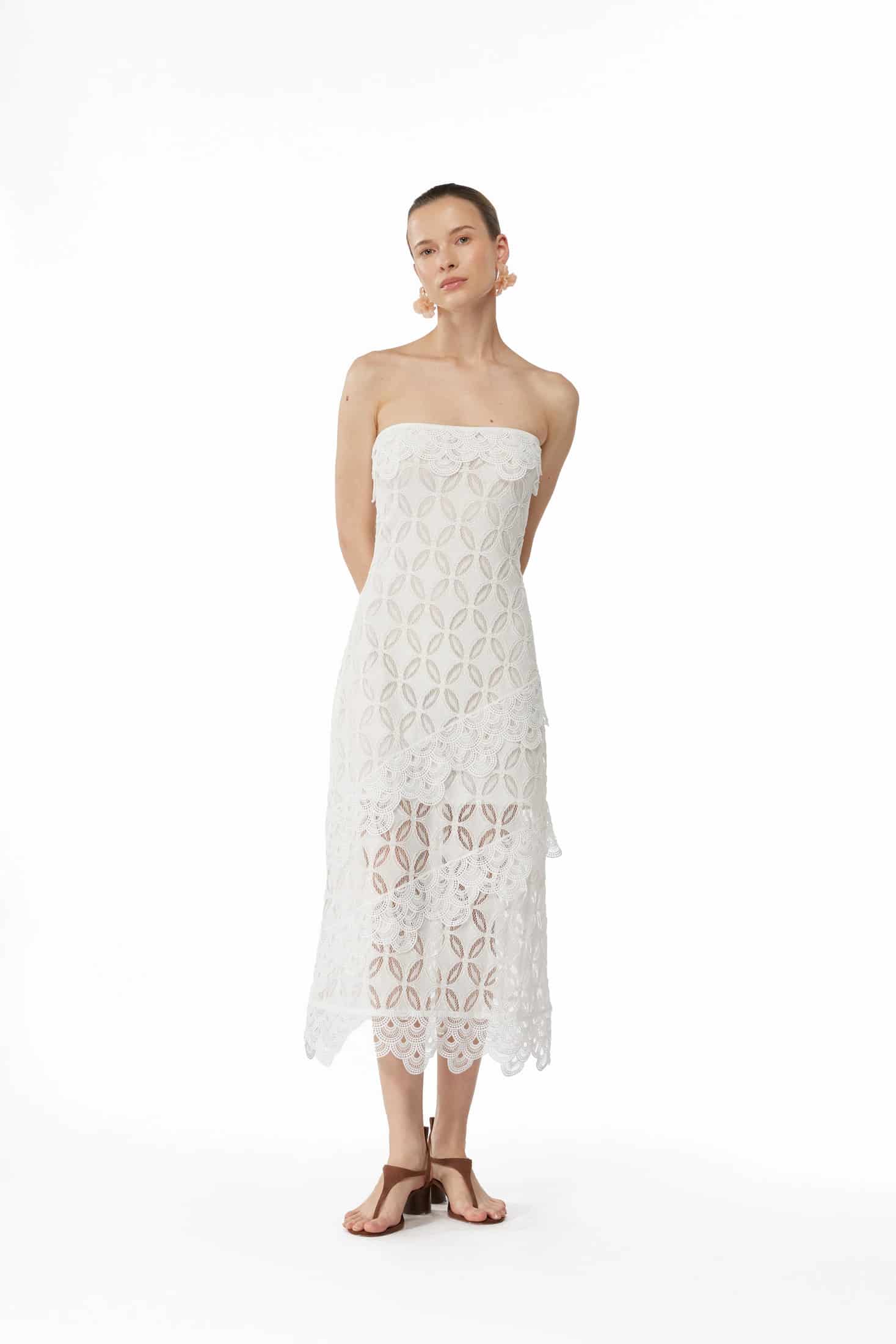 AZURA MIDI DRESS WHITE - miniatura 1