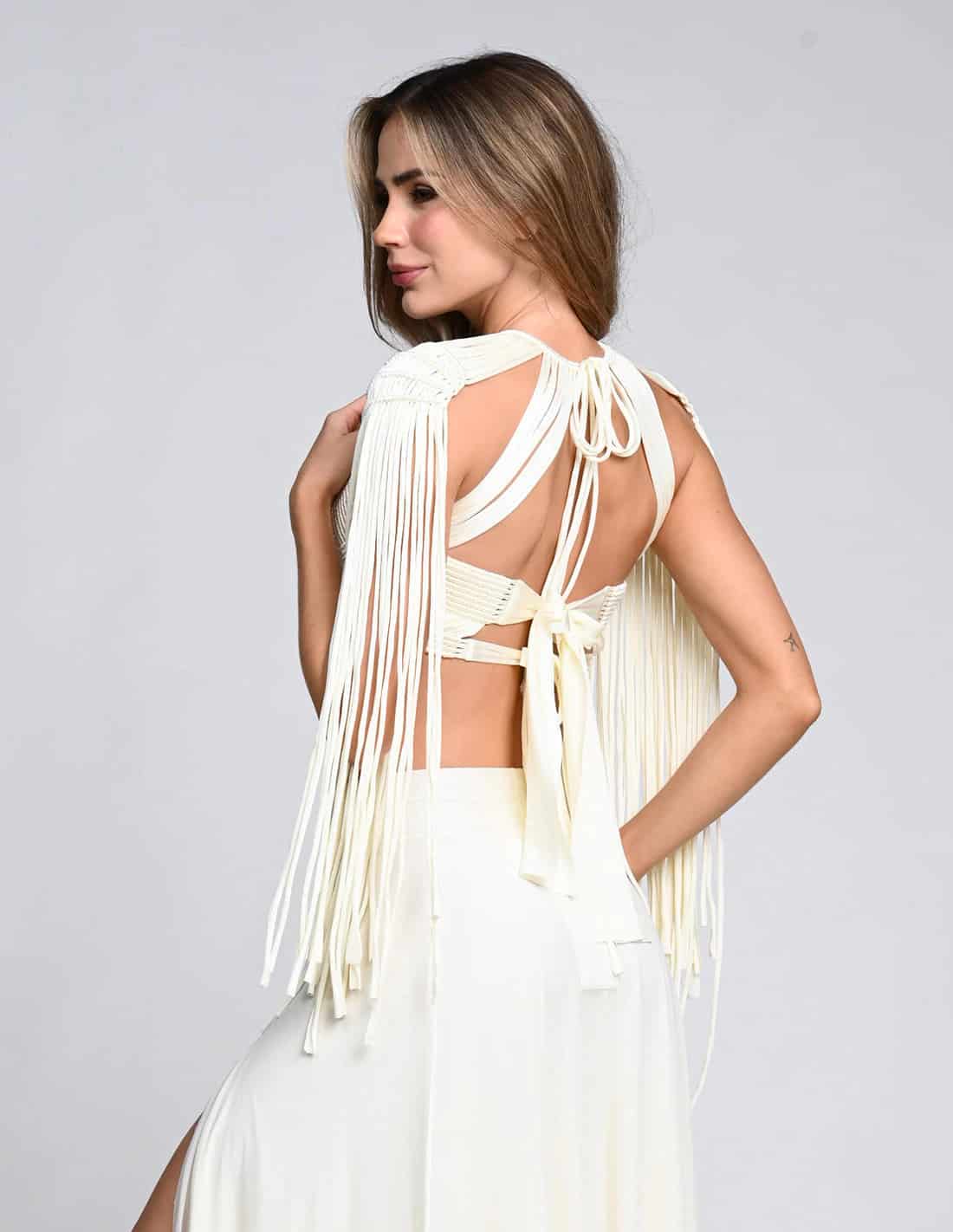 Crop Top Guerrera Marfil - miniatura 2