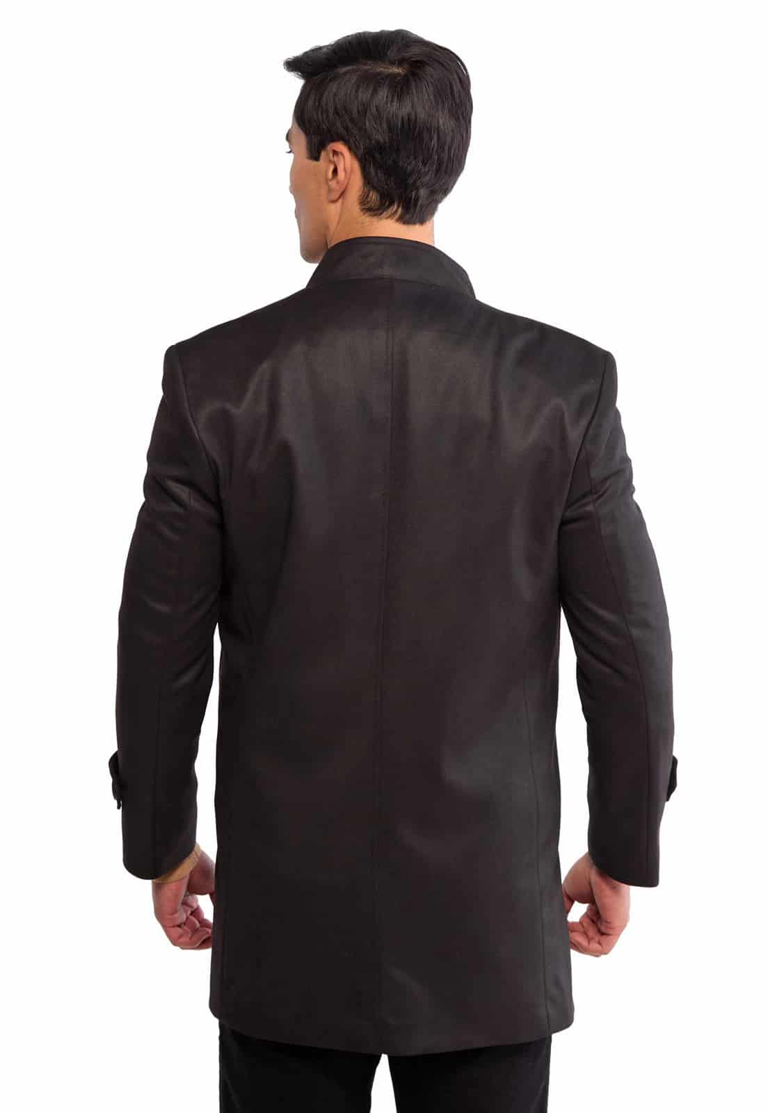 Abrigo cuello nerú o mao negro liviano - miniatura 2