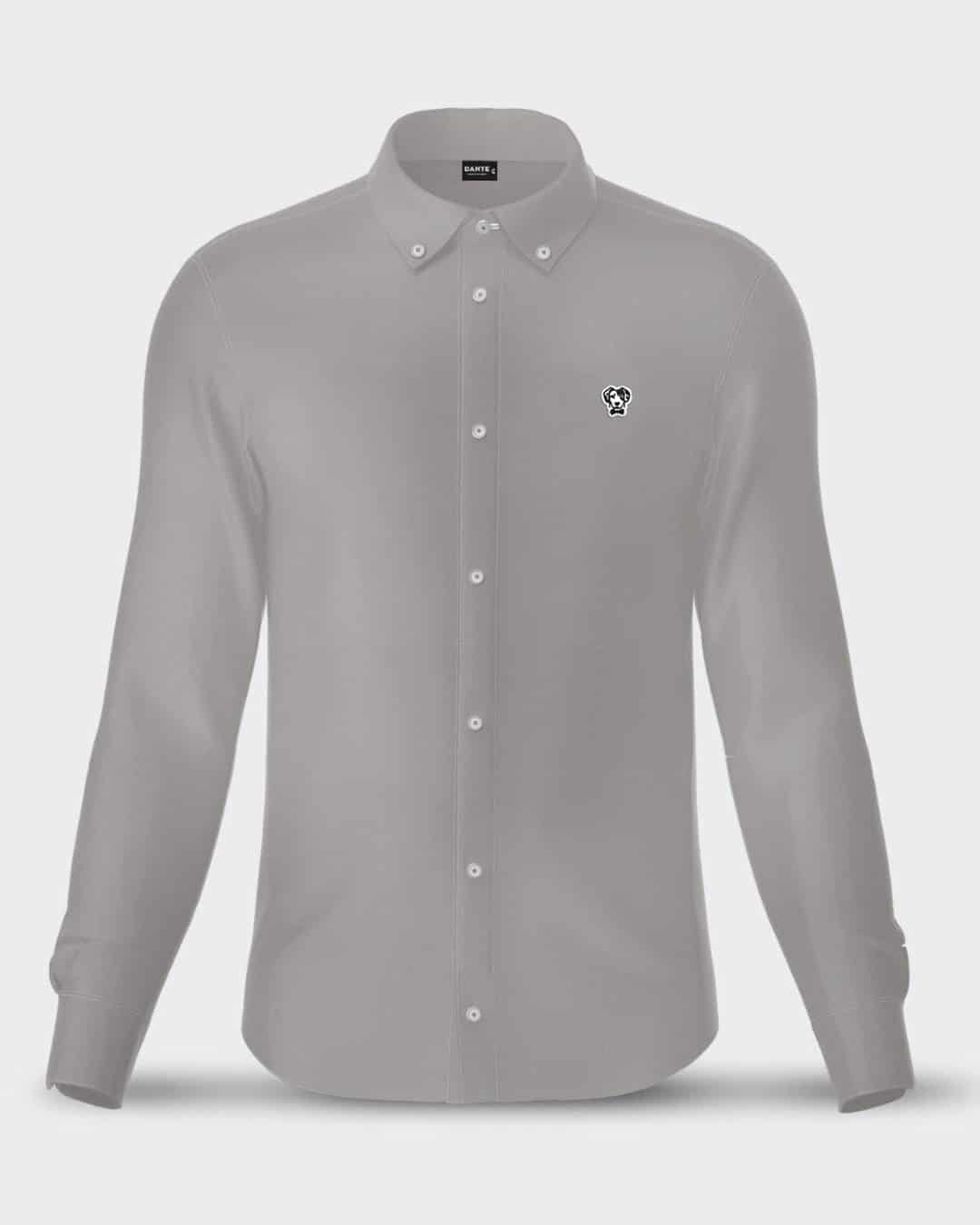 Camisa Antimanchas Oxford Gris - Talla Slim - miniatura 5