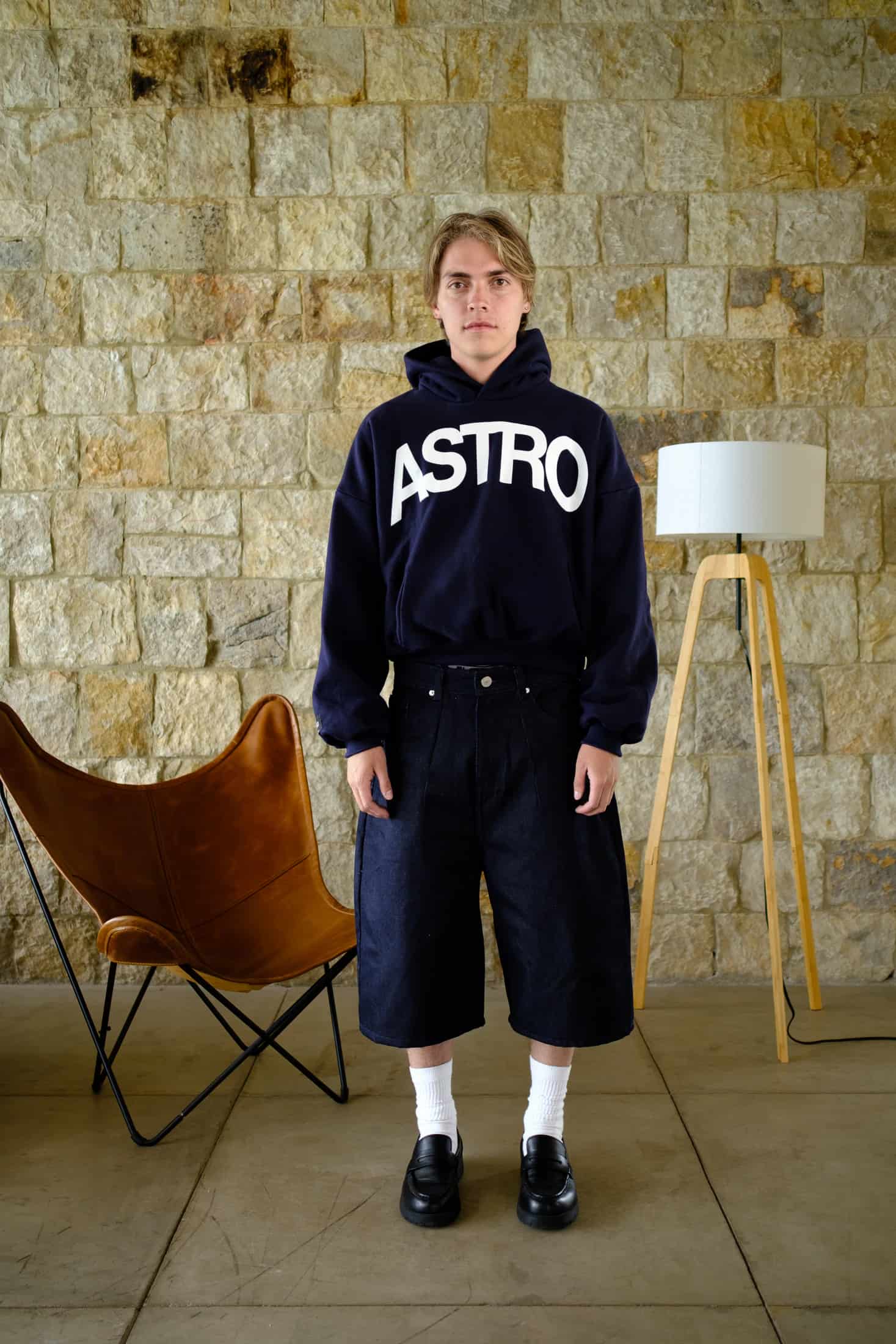 Basics V2 - Deep Navy Hoodie Boxy Fit - miniatura 7