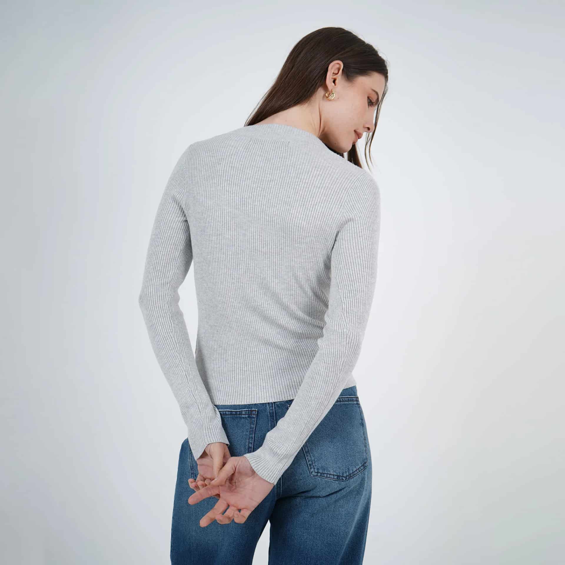 Sweater Cuello V Manga Larga - miniatura 9