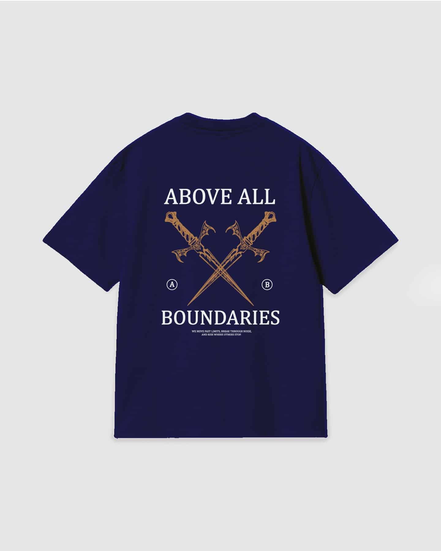Oversized T Shirt Boundaries Blue Navy - miniatura 1