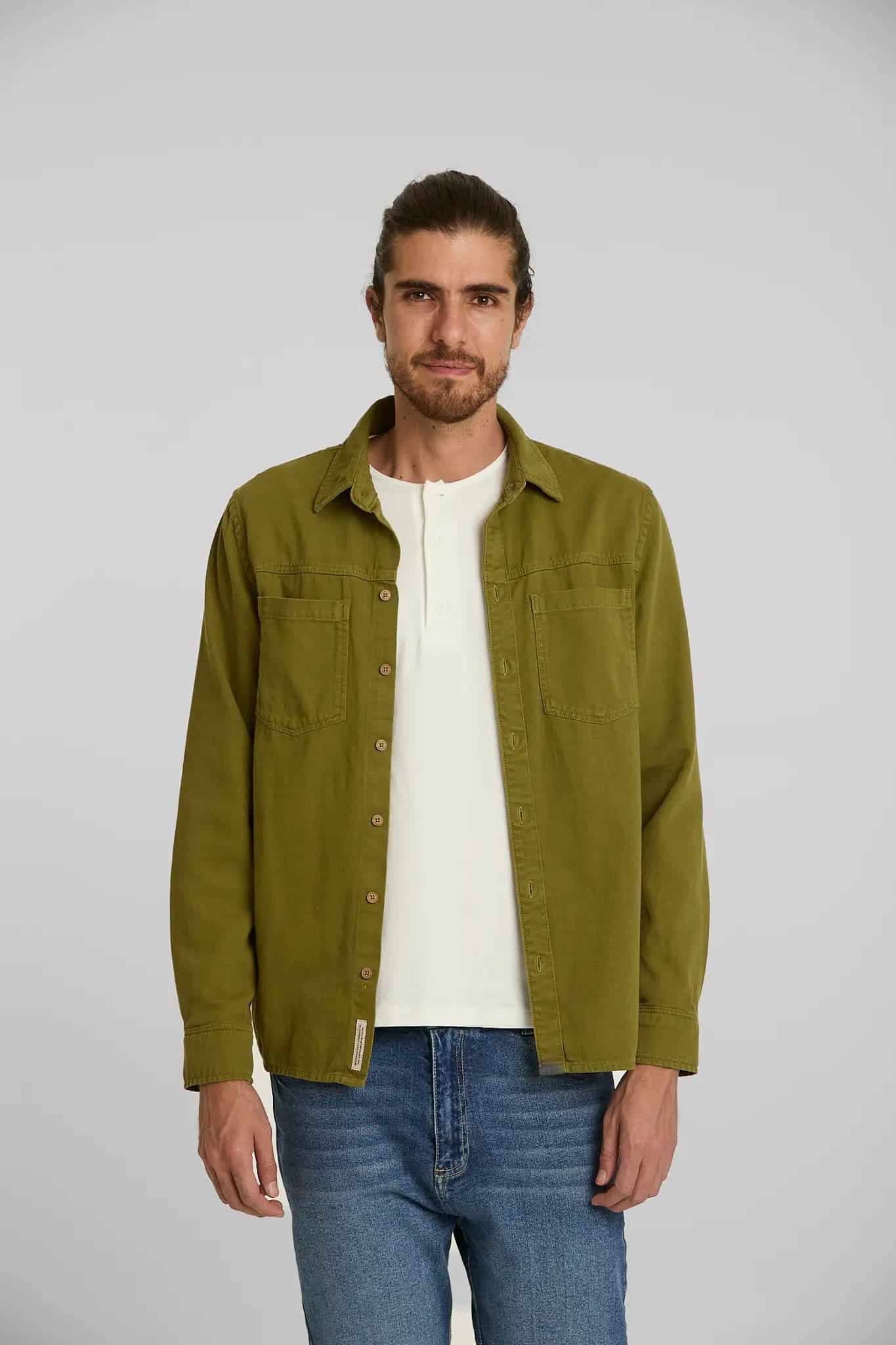 Sobrecamisa verde aceituna - miniatura 1