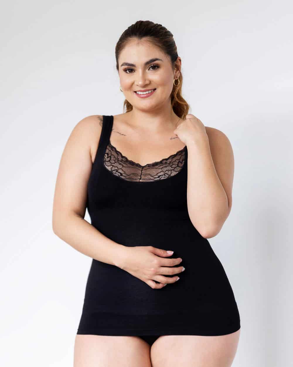 Camiseta Faja con Encaje para mujer - miniatura 2
