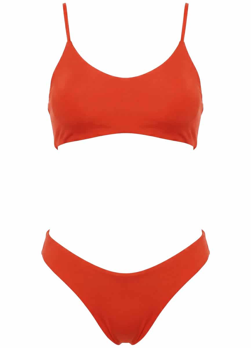 Maaji Red Camelia Praia Classic Bralette Bikini Top - miniatura 11