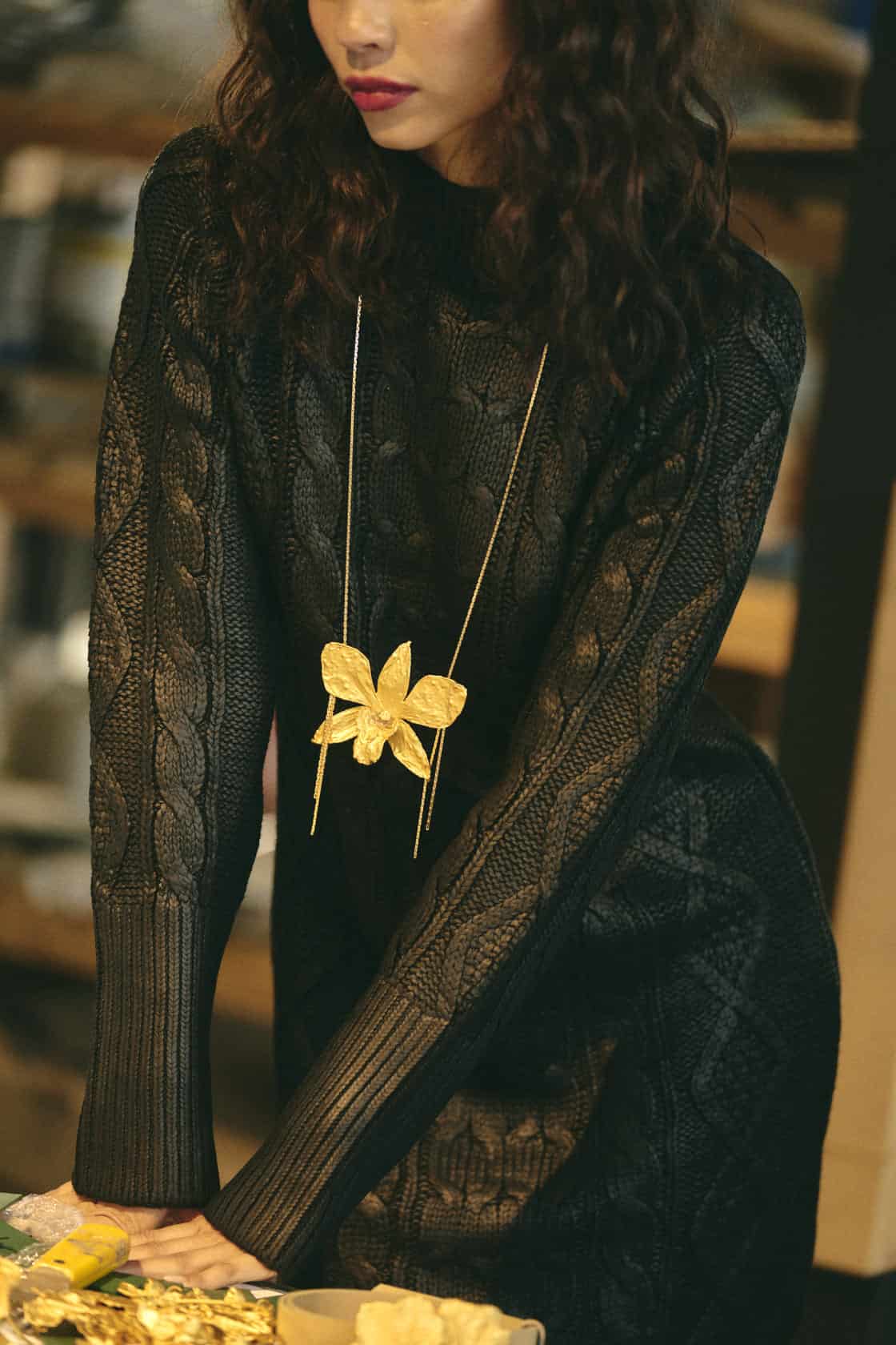 DENDROBIUM MAXI LONG NECKLACE - miniatura 3