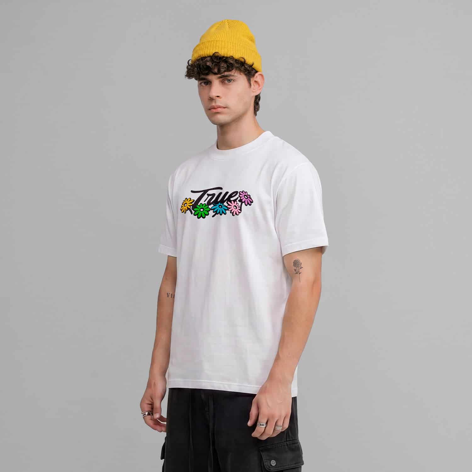 Flowers Logo T-Shirt - White - miniatura 2