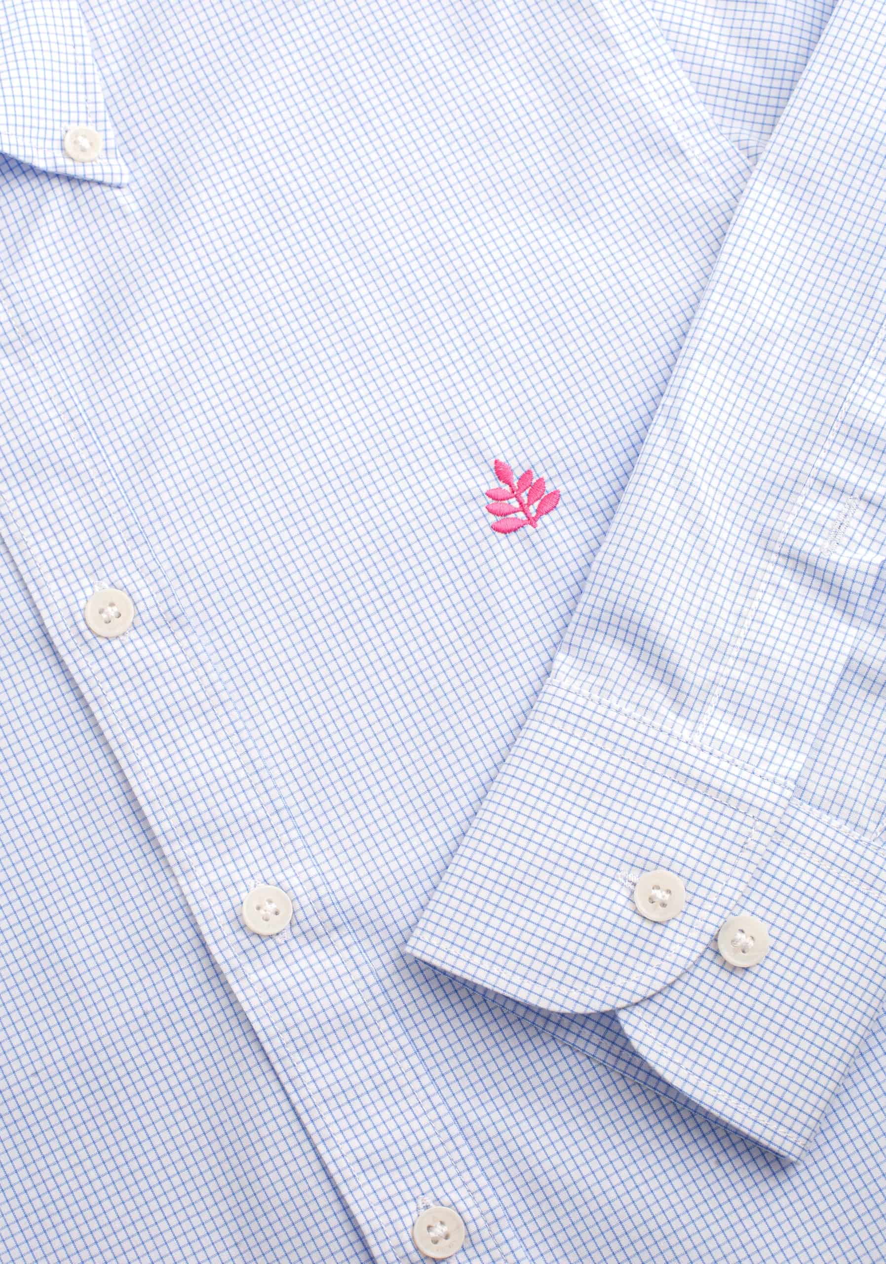 Camisa H CBD Cuadros Peq. L-Fuc Azul Claro - miniatura 3