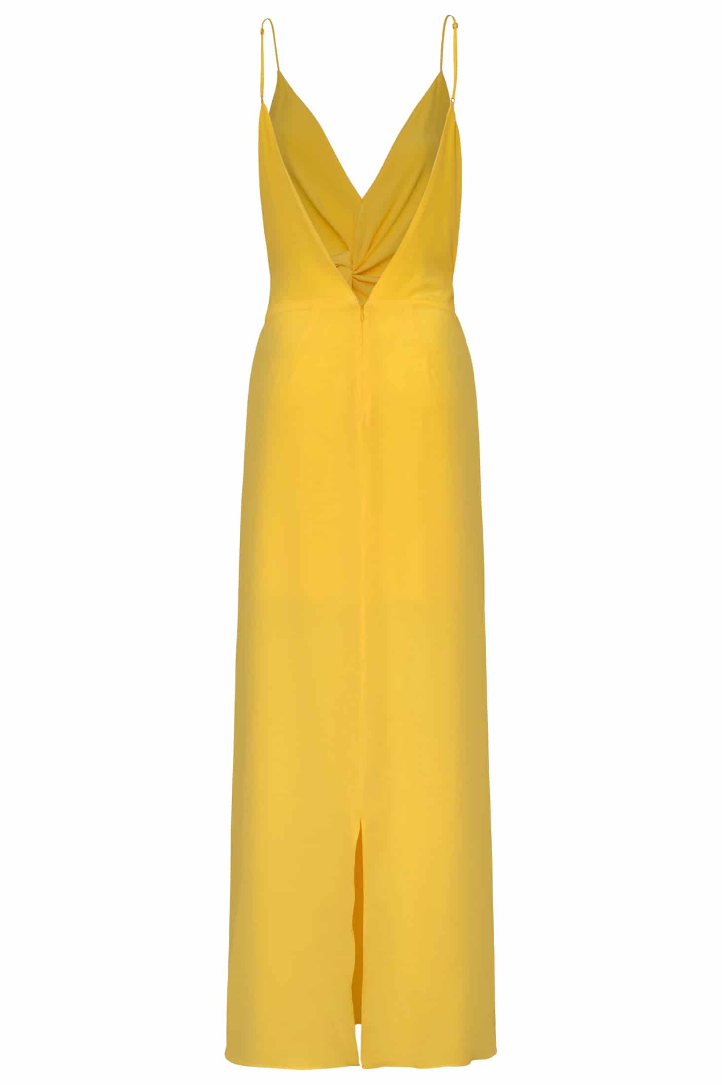 Macarena Silk Midi Dress / Yellow - miniatura 3