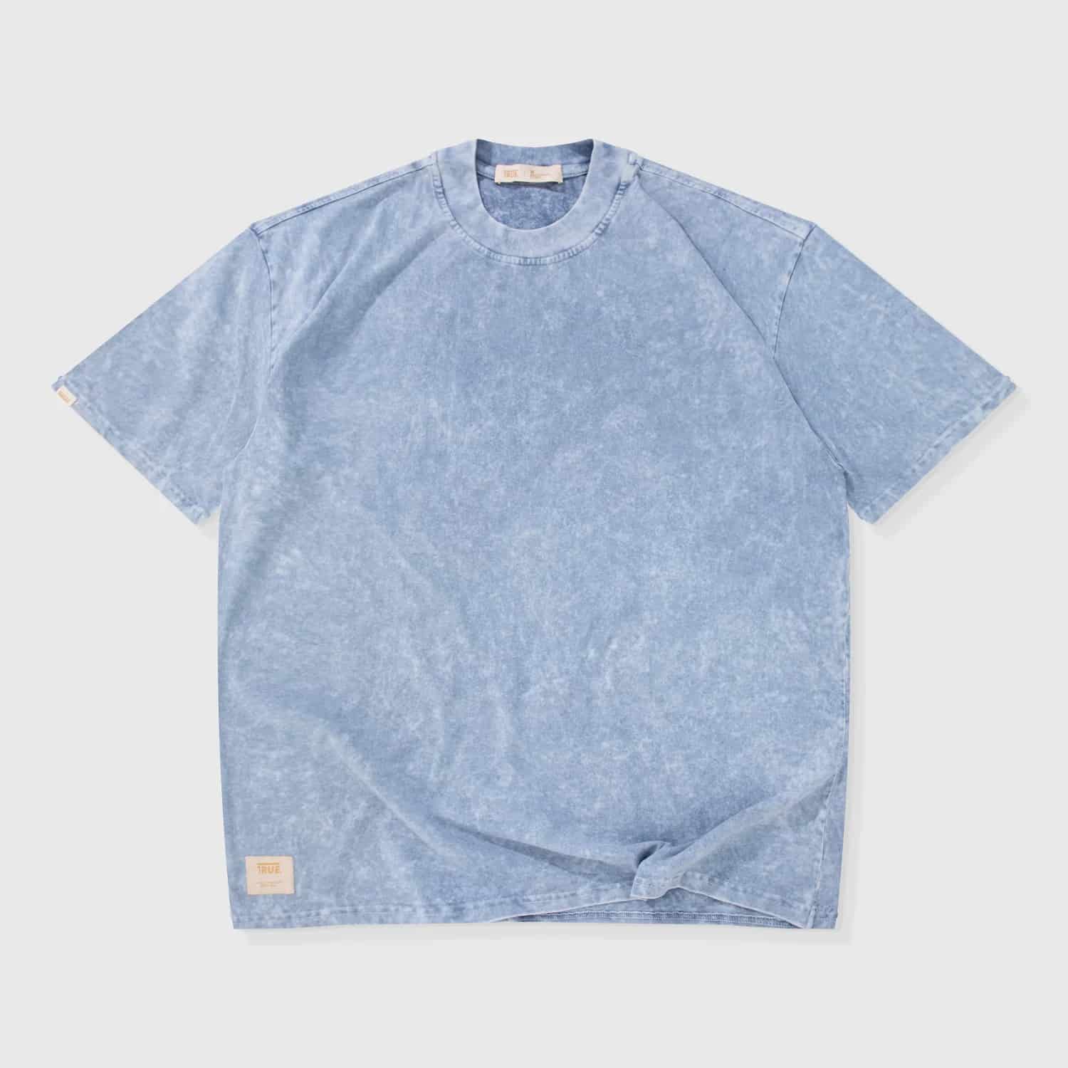 Oversized Washed T- Shirt - Blue - miniatura 3