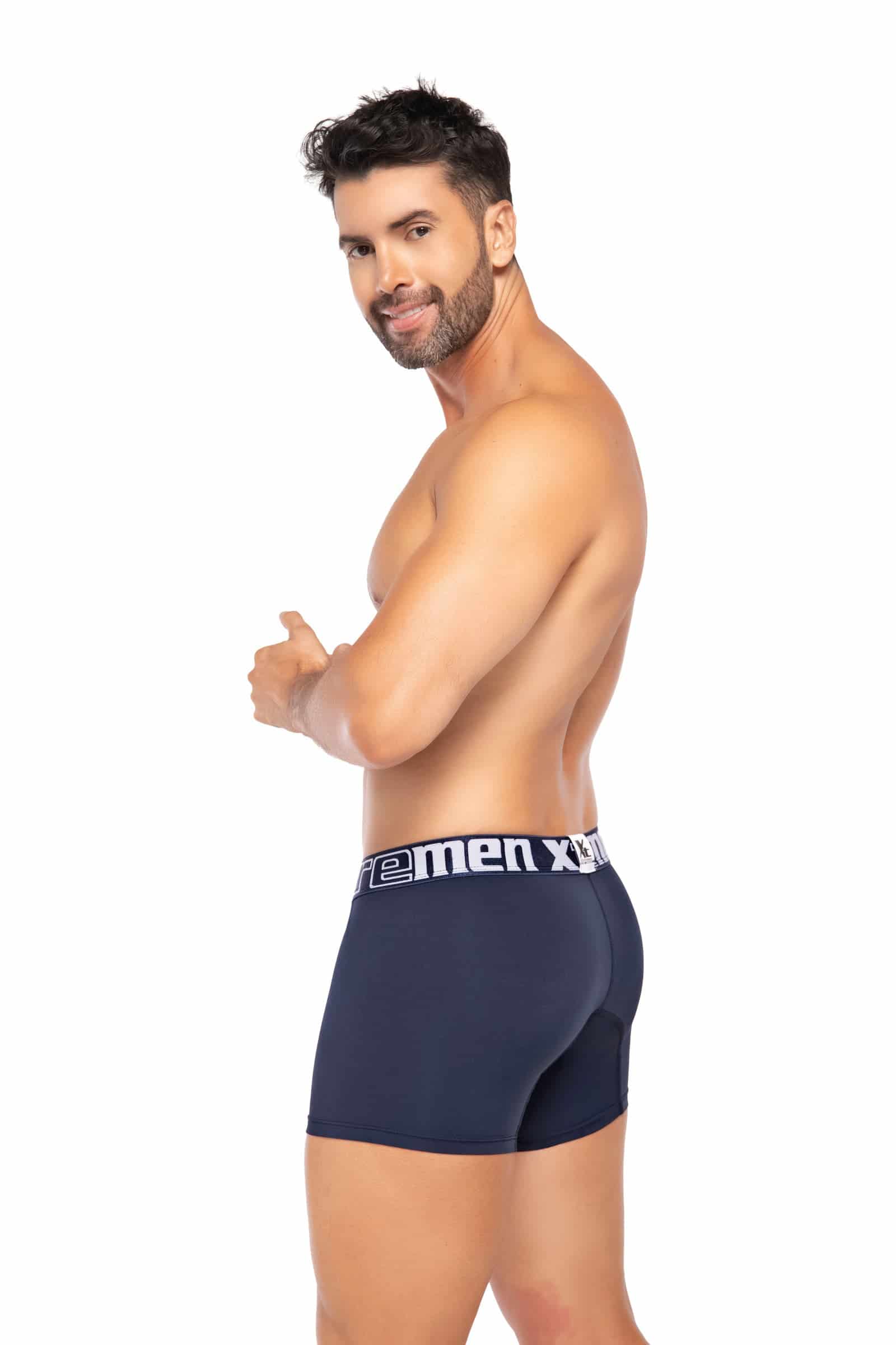 BOXER CLASICO CORTO NYLON AZUL OSC - miniatura 2