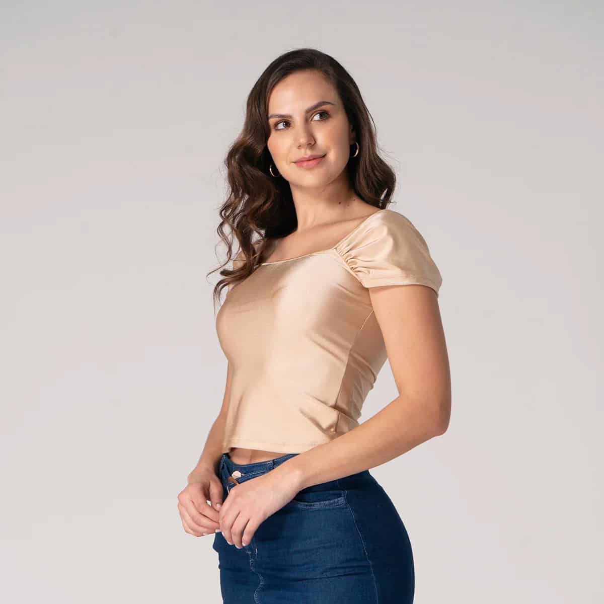Blusa Slim Escote Bandeja Nova - miniatura 7
