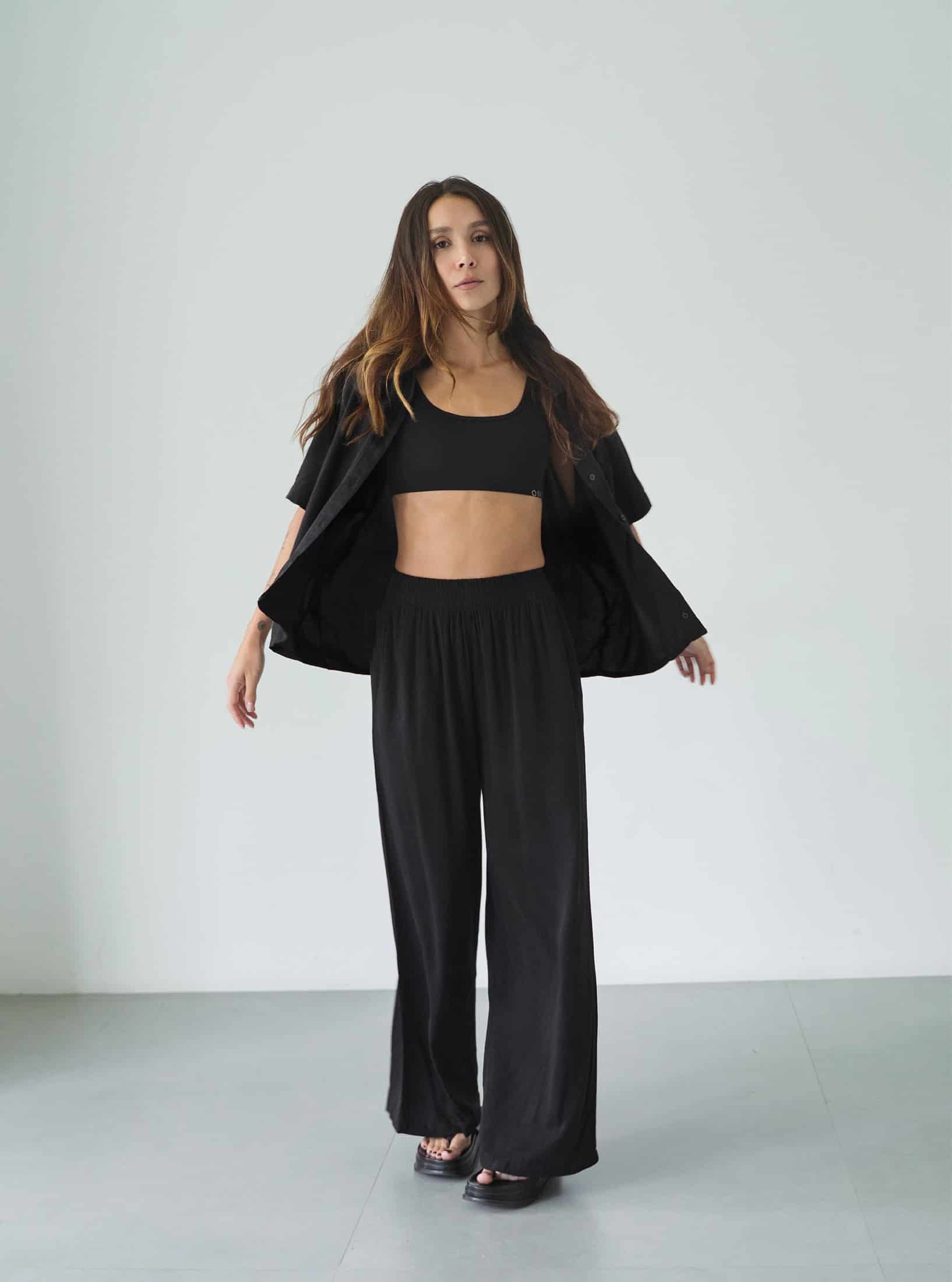 Set Breezy Black Palazzo - miniatura 1