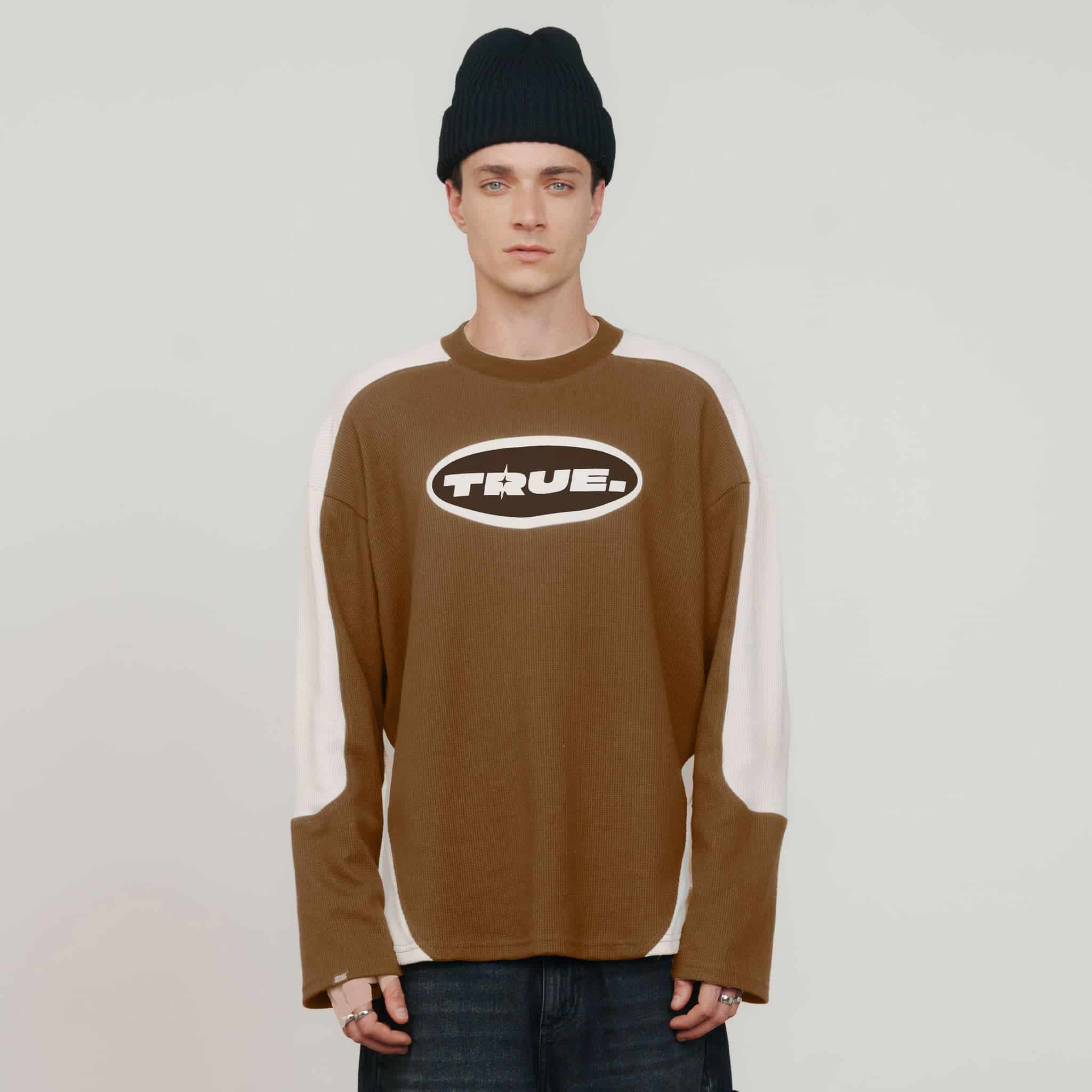 Waffer Long Sleeve Tee - Brown - miniatura 3