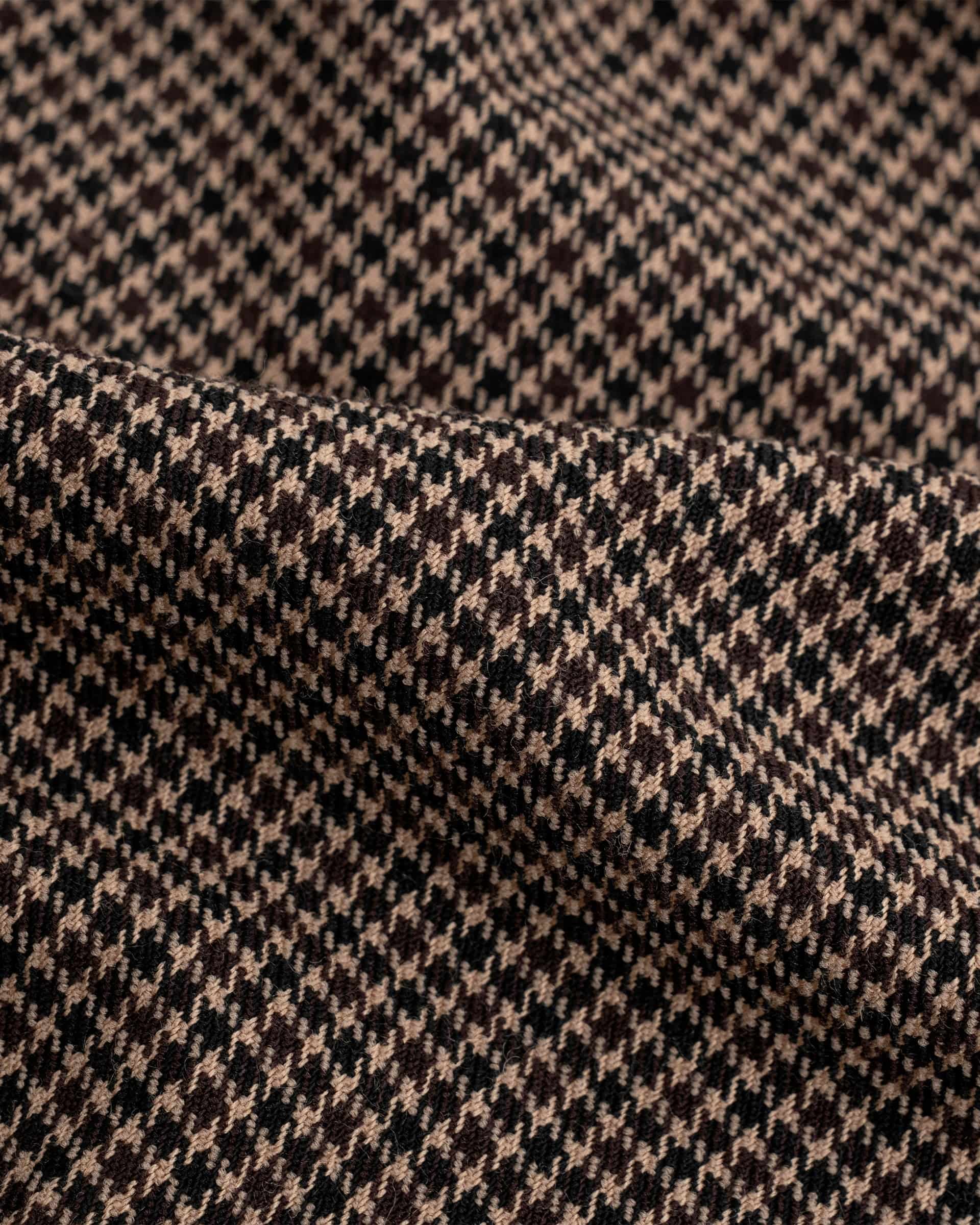 Barrel Fit Houndstooth Trousers - Café - miniatura 5