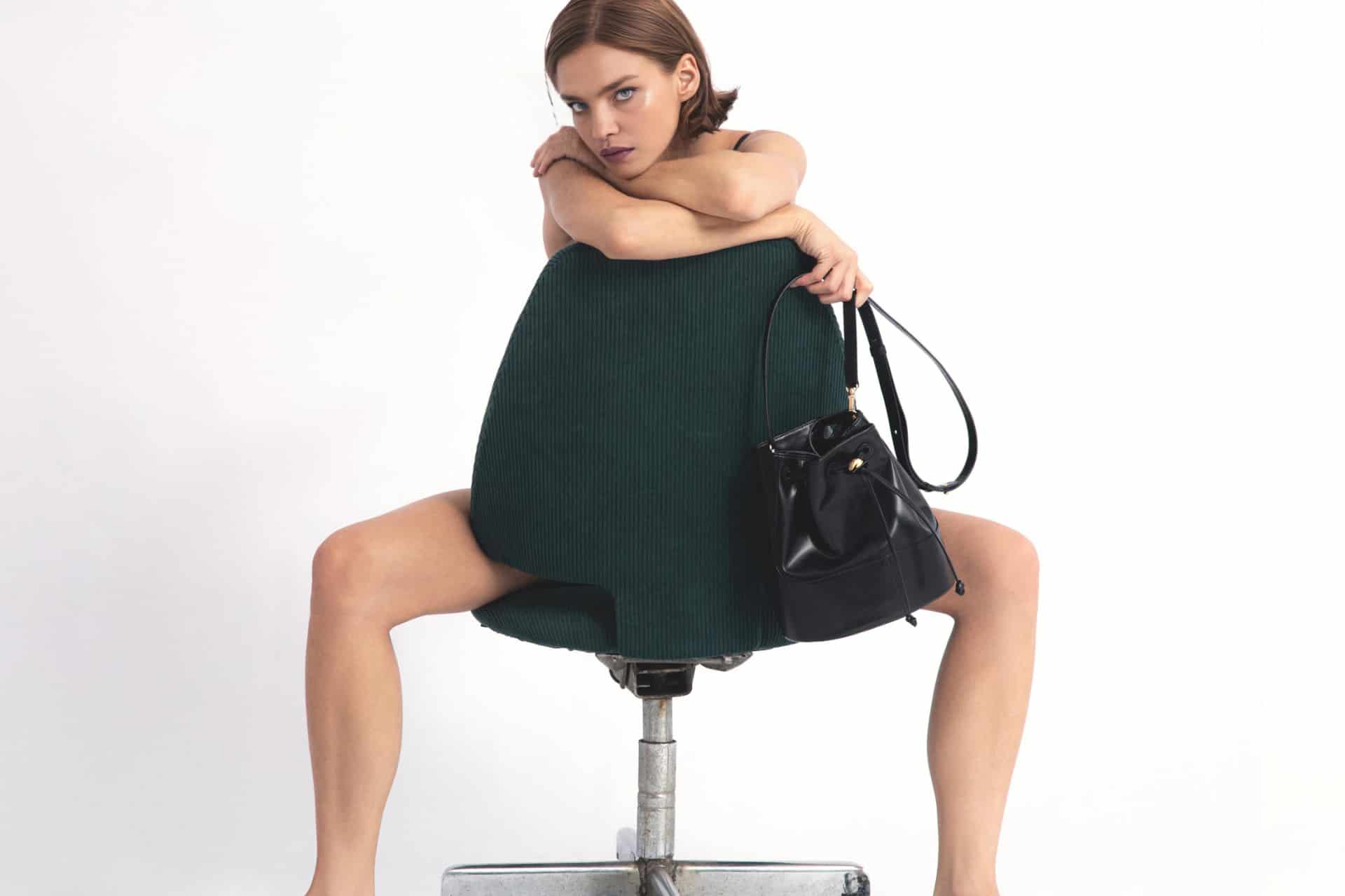 Bucket Black Leather Bag - miniatura 4