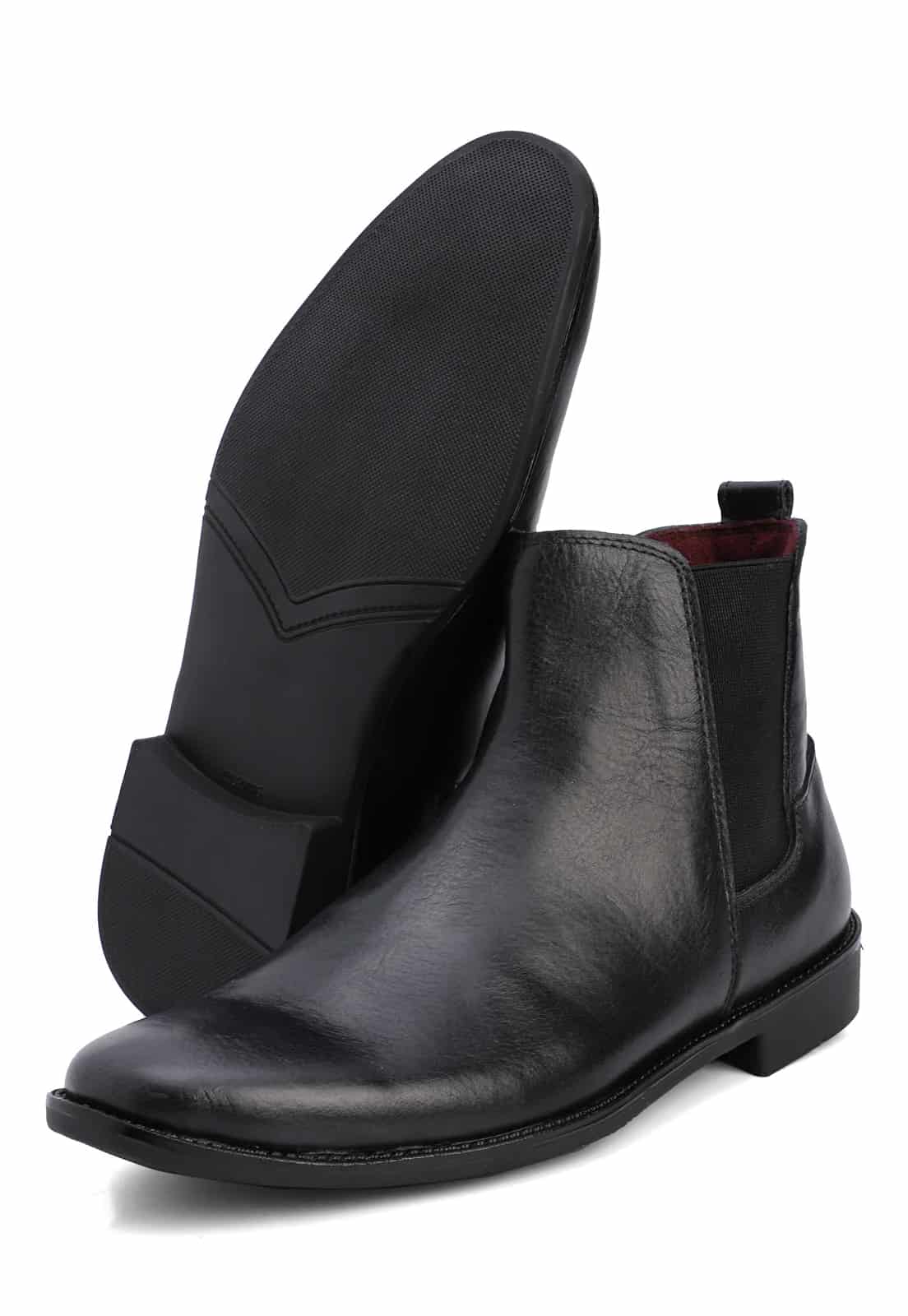 Botines chelsea negros en cuero - miniatura 8