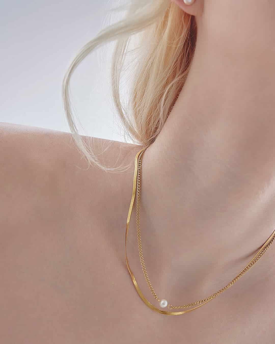 Collar Doble Oro Perla - miniatura 5