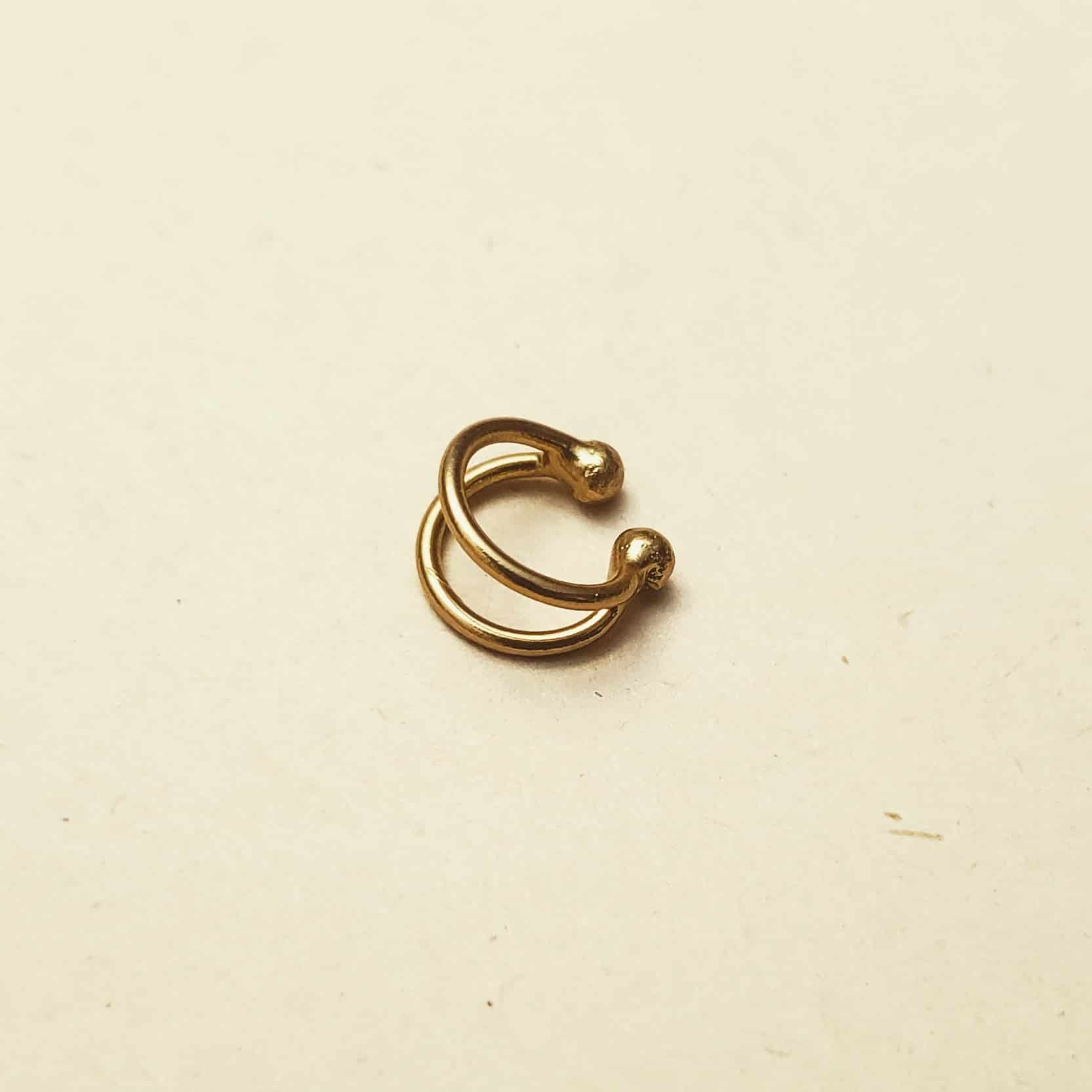 Earcuff liso de dos alambres - miniatura 3