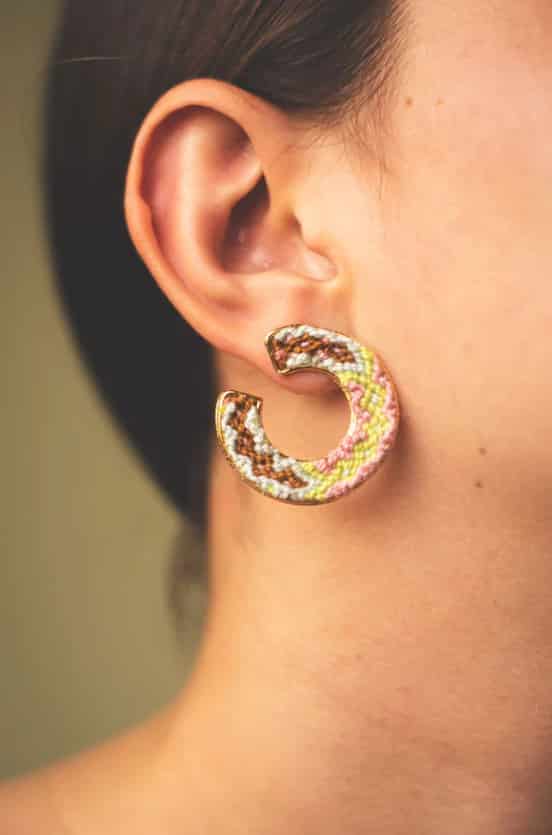Wayuu Jolotsü  Earrings - Green - miniatura 4