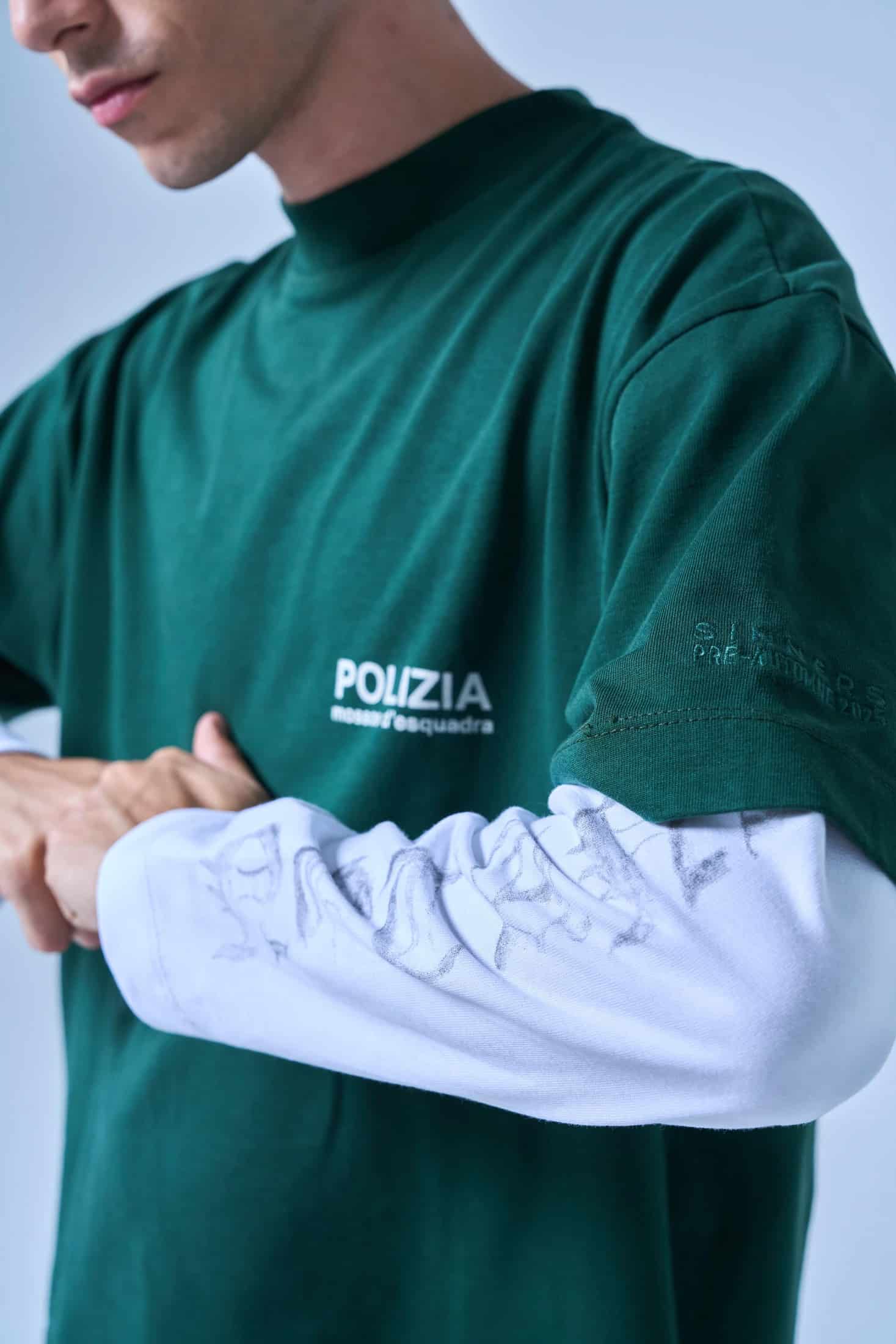 POLIZIA GREEN DOUBLE SLEEVE - miniatura 5