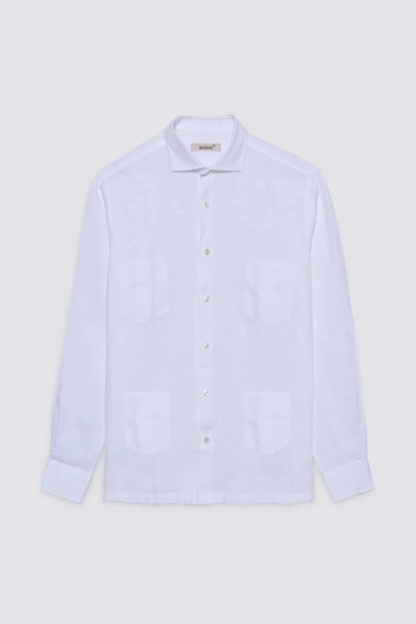 Men's guayabera linen pockets shirt - miniatura 2
