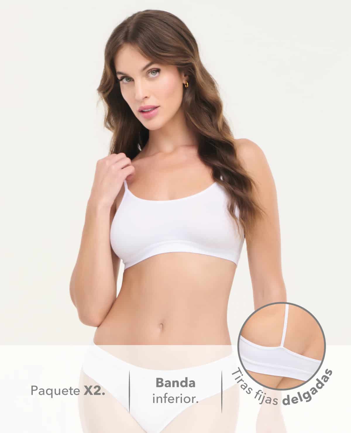 Top Seamless | Paquete X2 |Tiras Fijas - miniatura 2