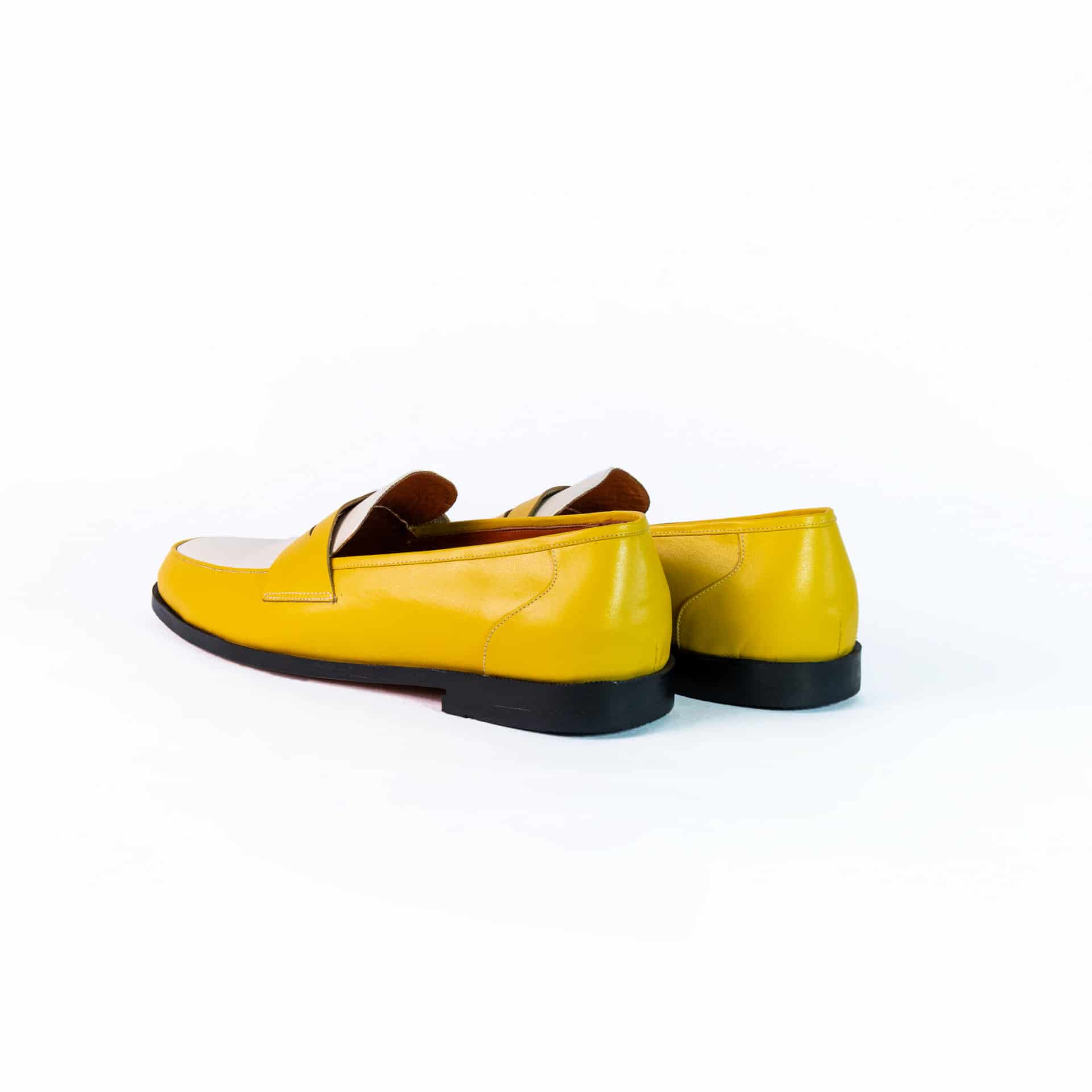 Penny loafers yellow & white - miniatura 2